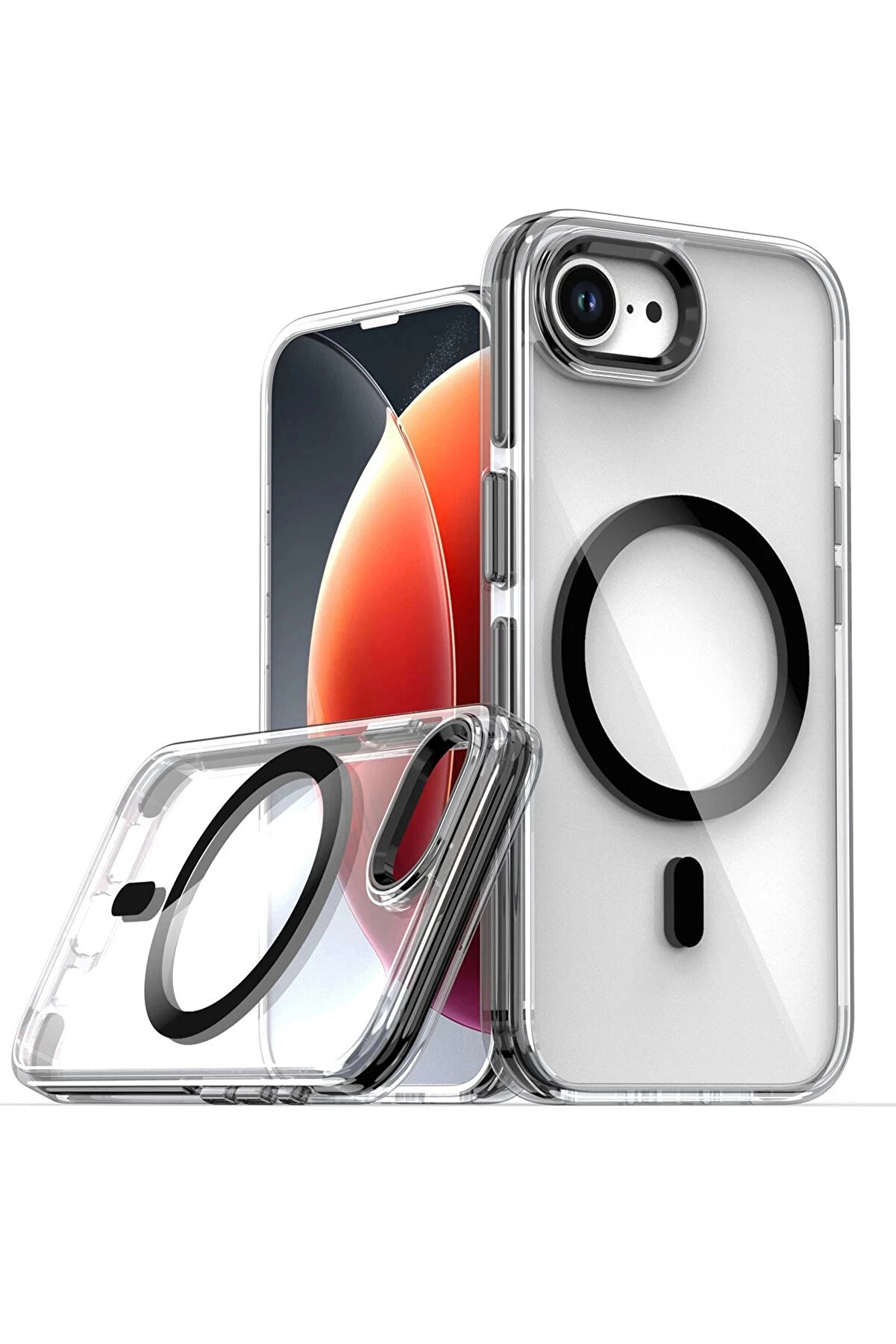 Buti̇k İphone 16E Bella Magsafe Kapak - Si̇yah-(5796)