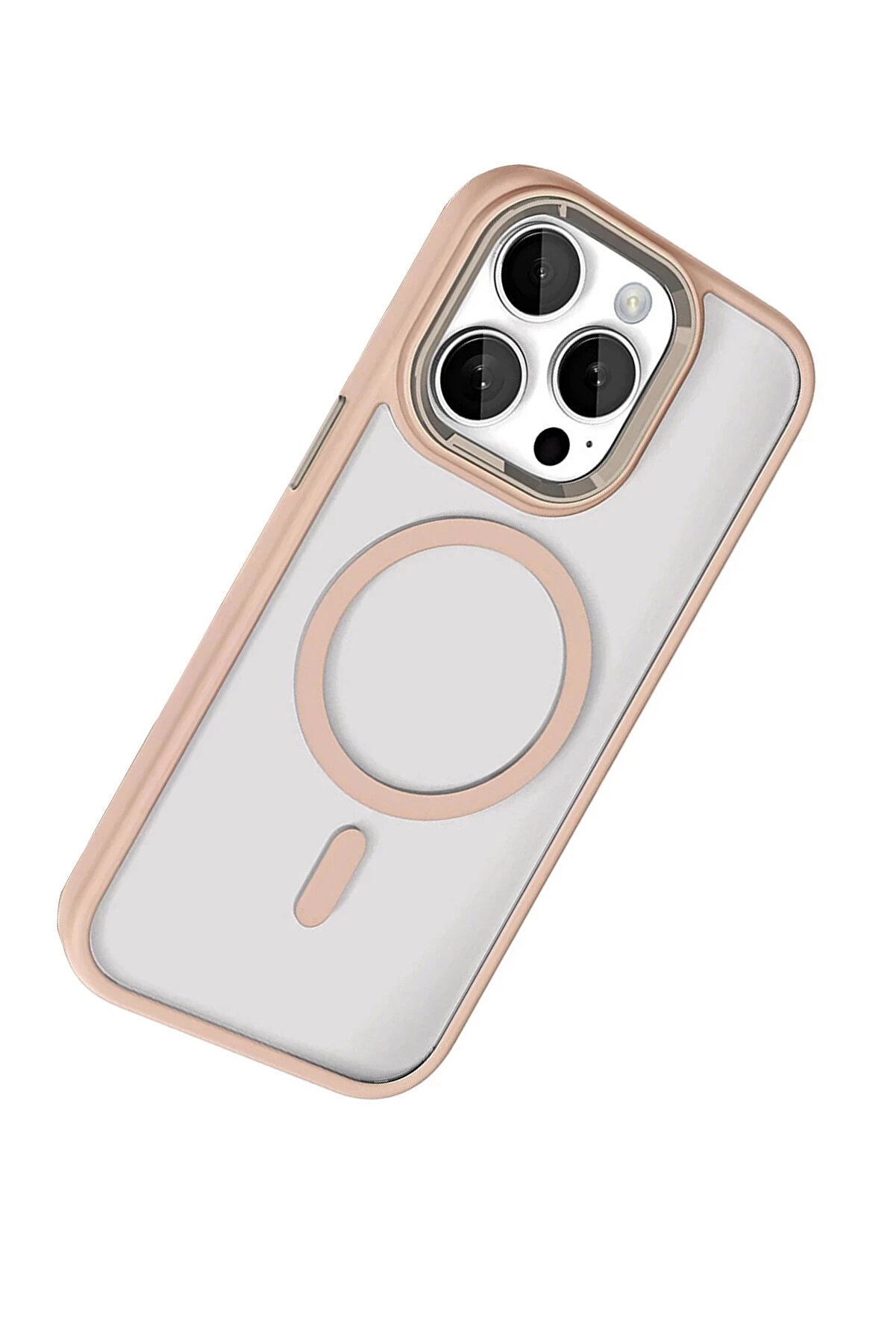 Buti̇k Apple İphone 15 Pro Max Terea Magsafe Kapak - Gold-(5796)