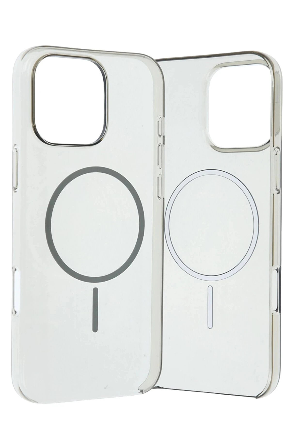 Buti̇k Apple İphone 16 Pro Max Pc Blank Magsafe Kapak - Natural Grey-(5796)