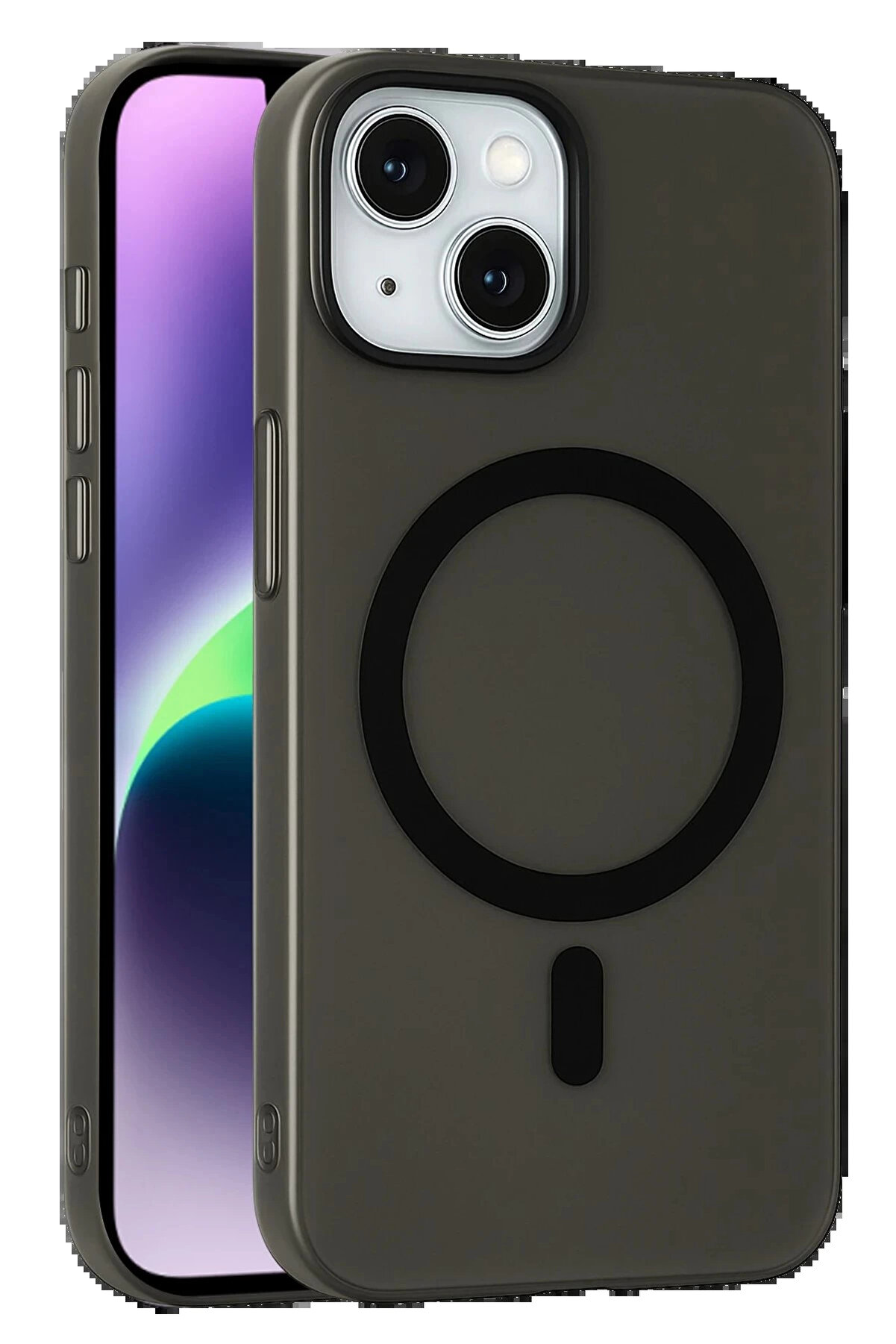 Buti̇k Apple İphone 14 Tuna Pc Sli̇m Magsafe Kapak - Si̇yah-(5796)