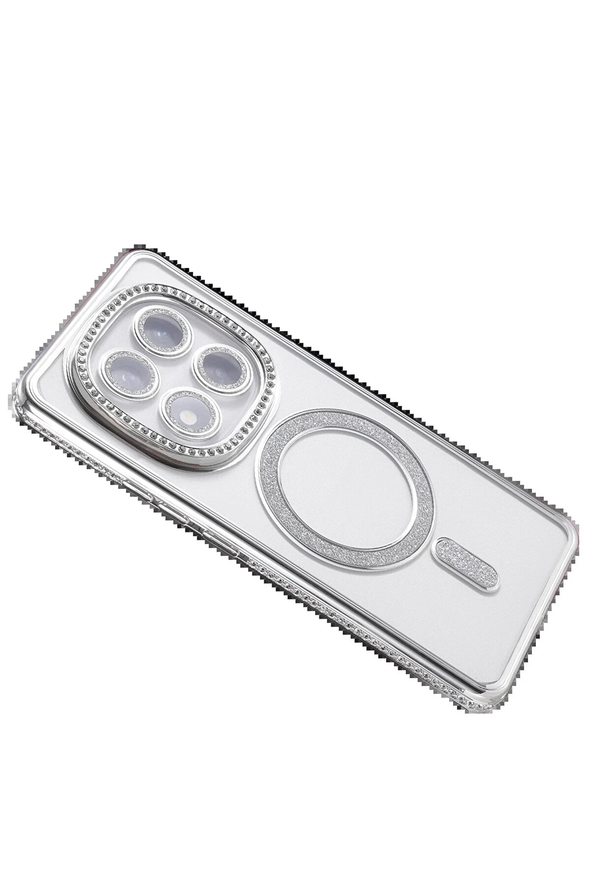 Buti̇k Xi̇aomi̇ Redmi̇ Note 14 Pro 4G Joke Si̇mli̇ Magneti̇csafe Kılıf - G&uuml;m&uuml;ş-(5796)