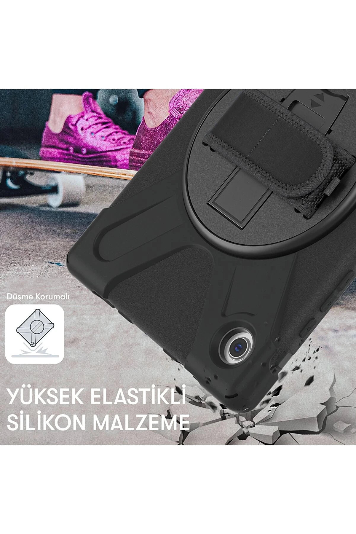 Buti̇k Samsung Galaxy T737 Tab S7 Fe 12.4 Kılıf Amazi̇ng Tablet Kapak - Mavi̇-(5796)