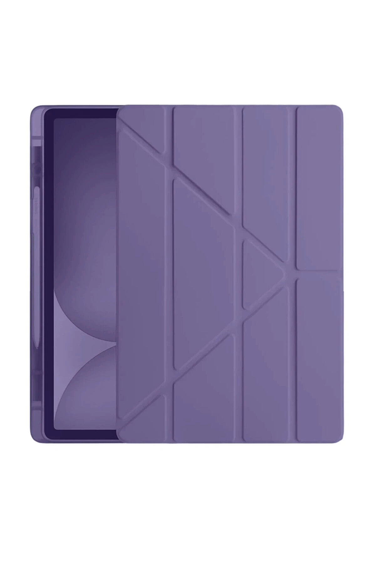 Buti̇k İpad Pro 11 (2024) Kılıf Kalemli̇kli̇ Hugo Tablet Kılıfı - Mor-(5796)