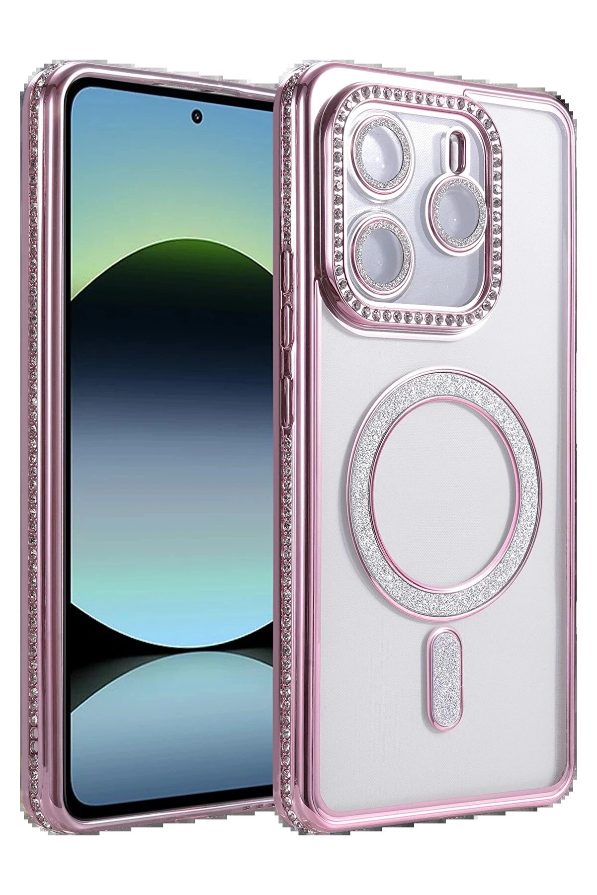 Buti̇k Xi̇aomi̇ Redmi̇ Note 14 4G Joke Si̇mli̇ Magneti̇csafe Kılıf - Pembe-(5796)