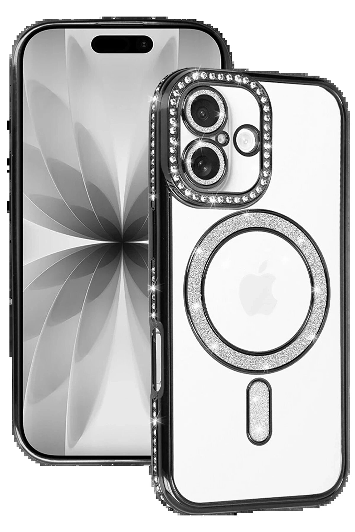 Buti̇k Apple İphone 17 Joke Si̇mli̇ Magneti̇csafe Kılıf - Si̇yah-(5796)