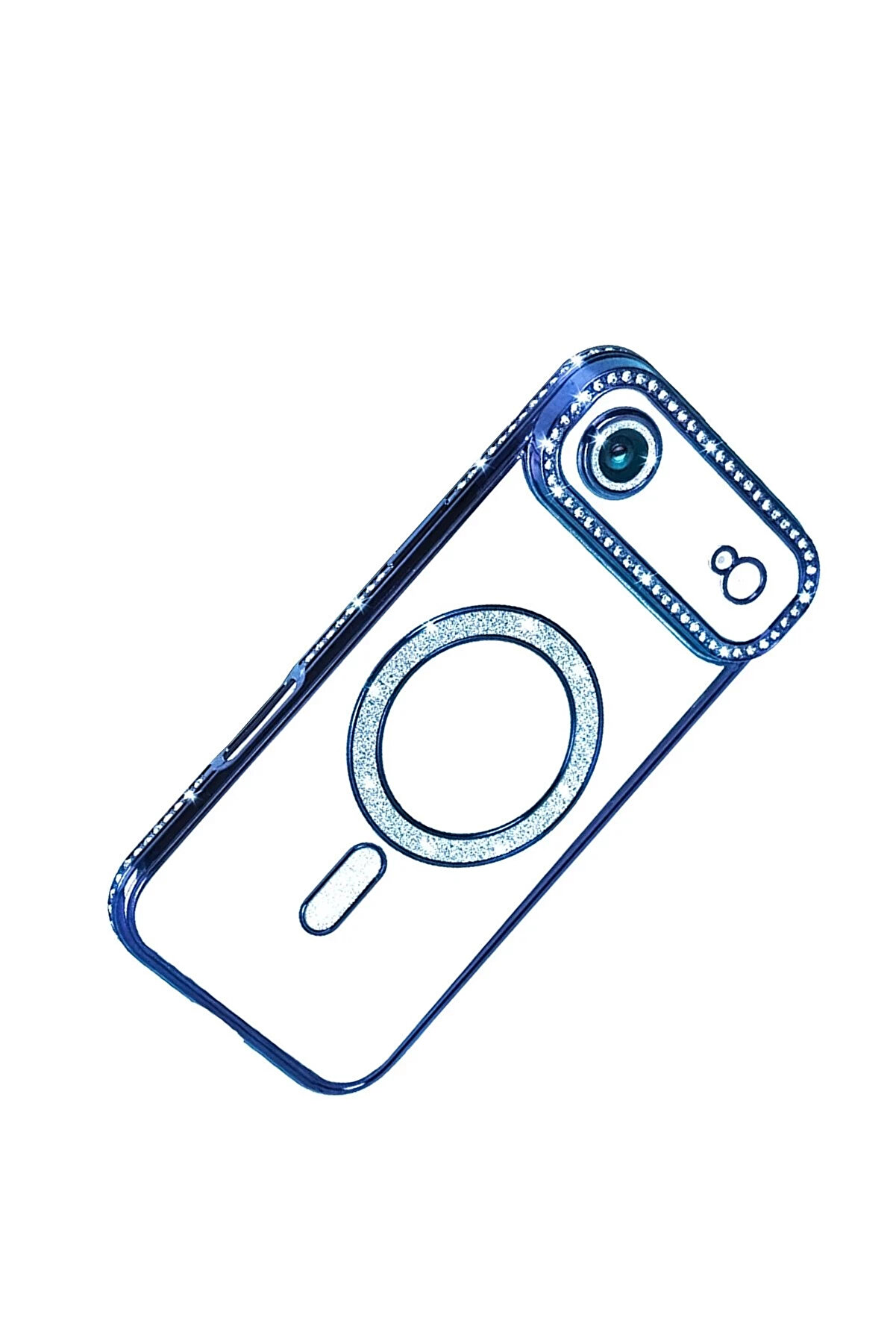 Buti̇k Apple İphone 17 Ai̇r Joke Si̇mli̇ Magneti̇csafe Kılıf - Mavi̇-(5796)