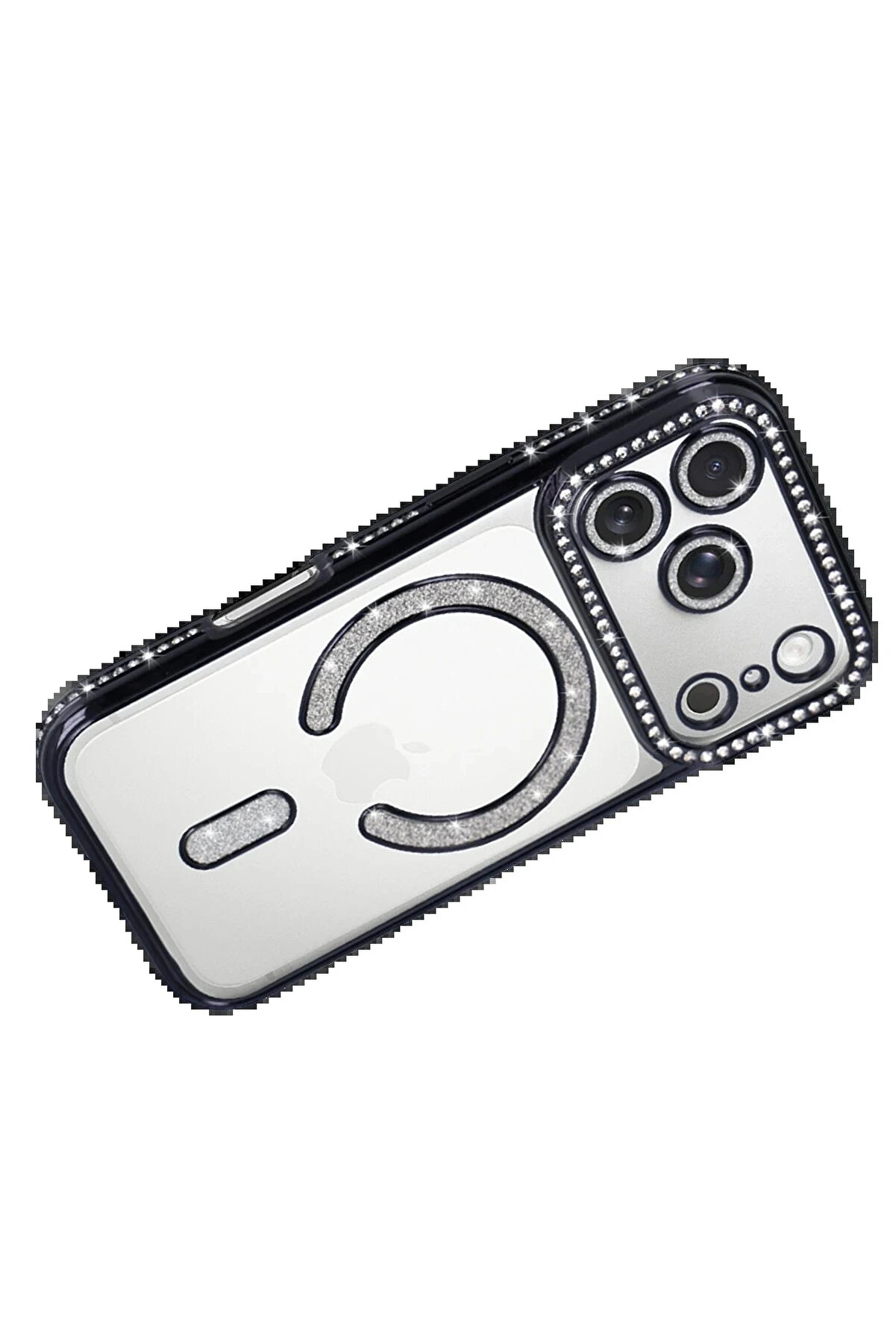 Buti̇k Apple İphone 17 Pro Max Joke Si̇mli̇ Magneti̇csafe Kılıf - Si̇yah-(5796)