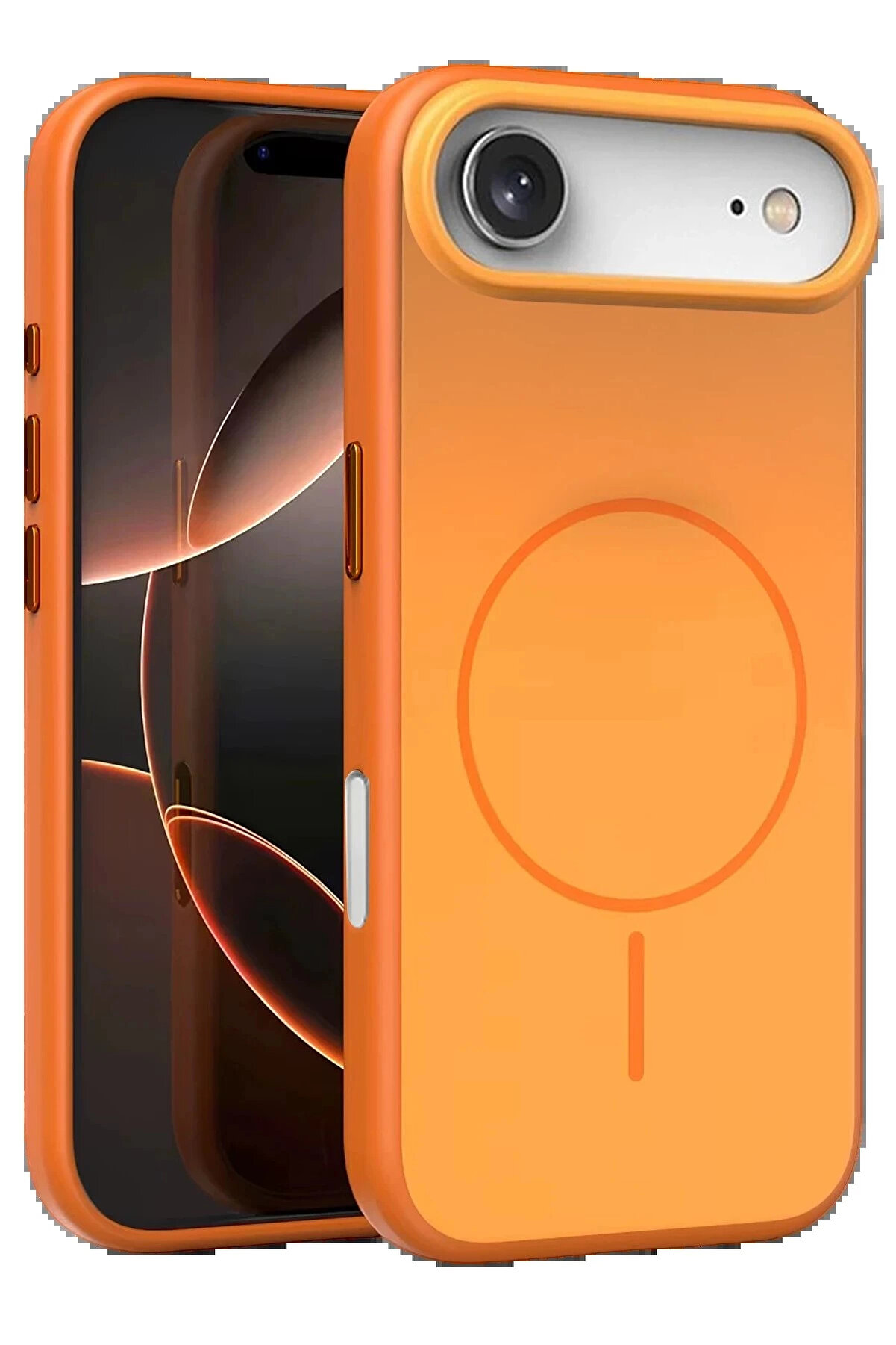 Buti̇k Apple İphone 17 Ai̇r Neva Magsafe Kapak - Turuncu-(5796)