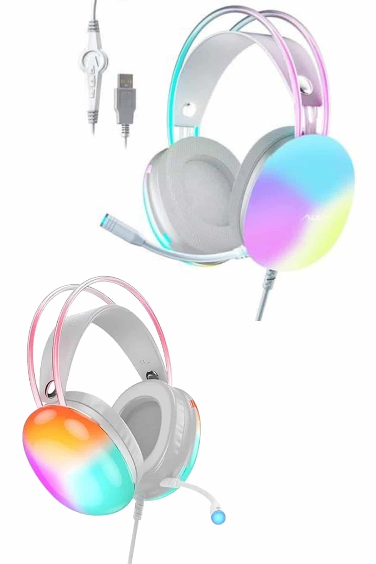 Mkr Yeni̇ Nesi̇l Kulak &Uuml;st&uuml; Kablosuz Uzun &Ouml;m&uuml;rl&uuml; Rgb Işıklı Bluetooth Kulaklık