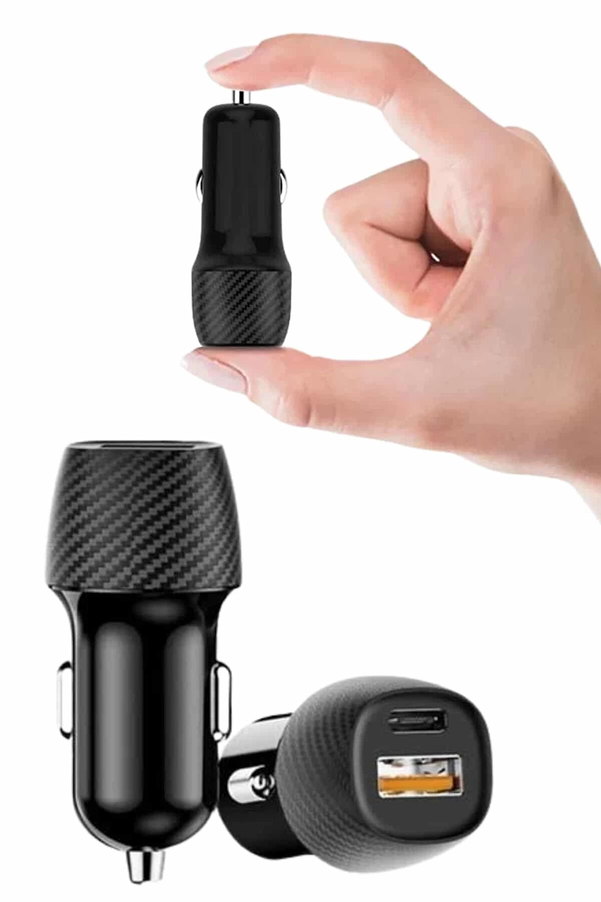 Buti̇k Ara&ccedil; İ&ccedil;i̇ Hızlı Şarj Soketi̇ 38W Oto &Ccedil;akmaklık Type-C Araba &Ccedil;akmaklık