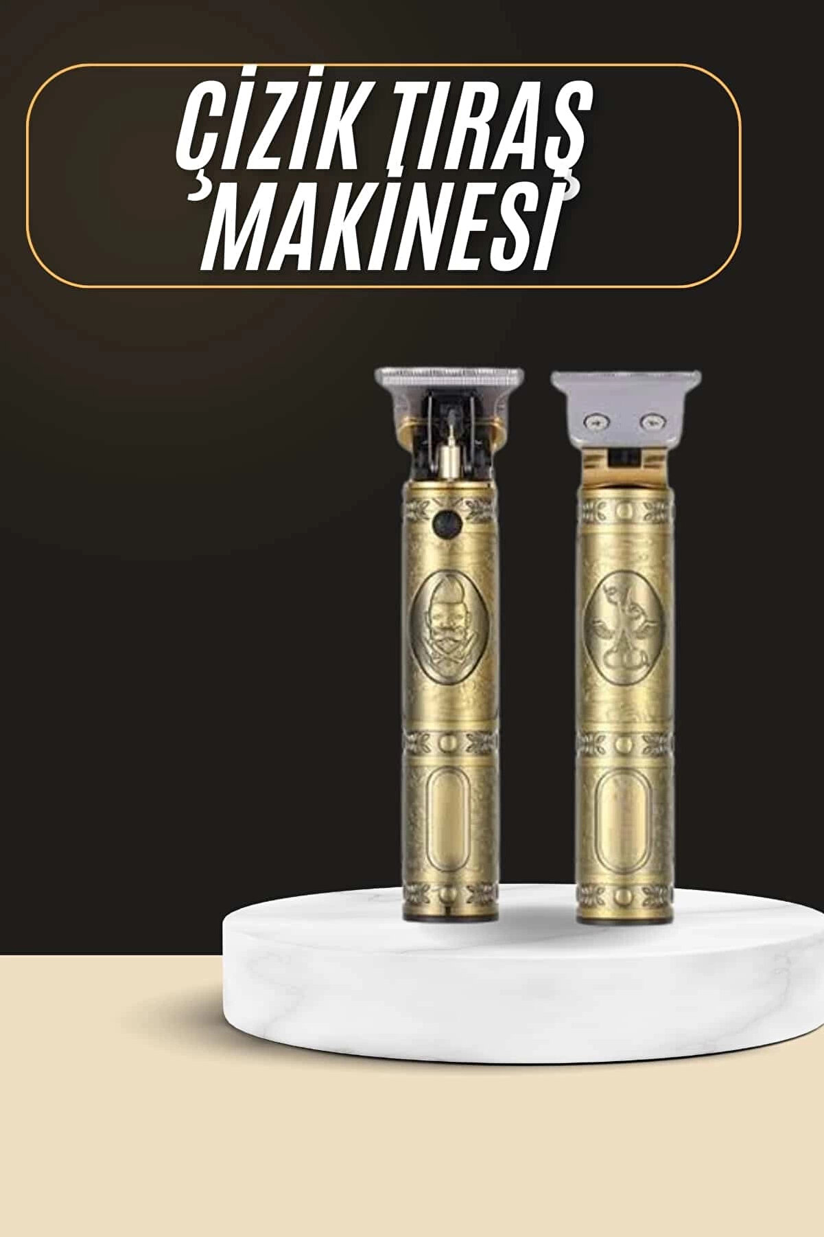 Buti̇k Tıraş Maki̇nesi̇ Şarjlı &Ccedil;i̇zi̇k Tıraş Paslanmaz &Ccedil;eli̇k Bı&ccedil;aklı 4 Taraklı