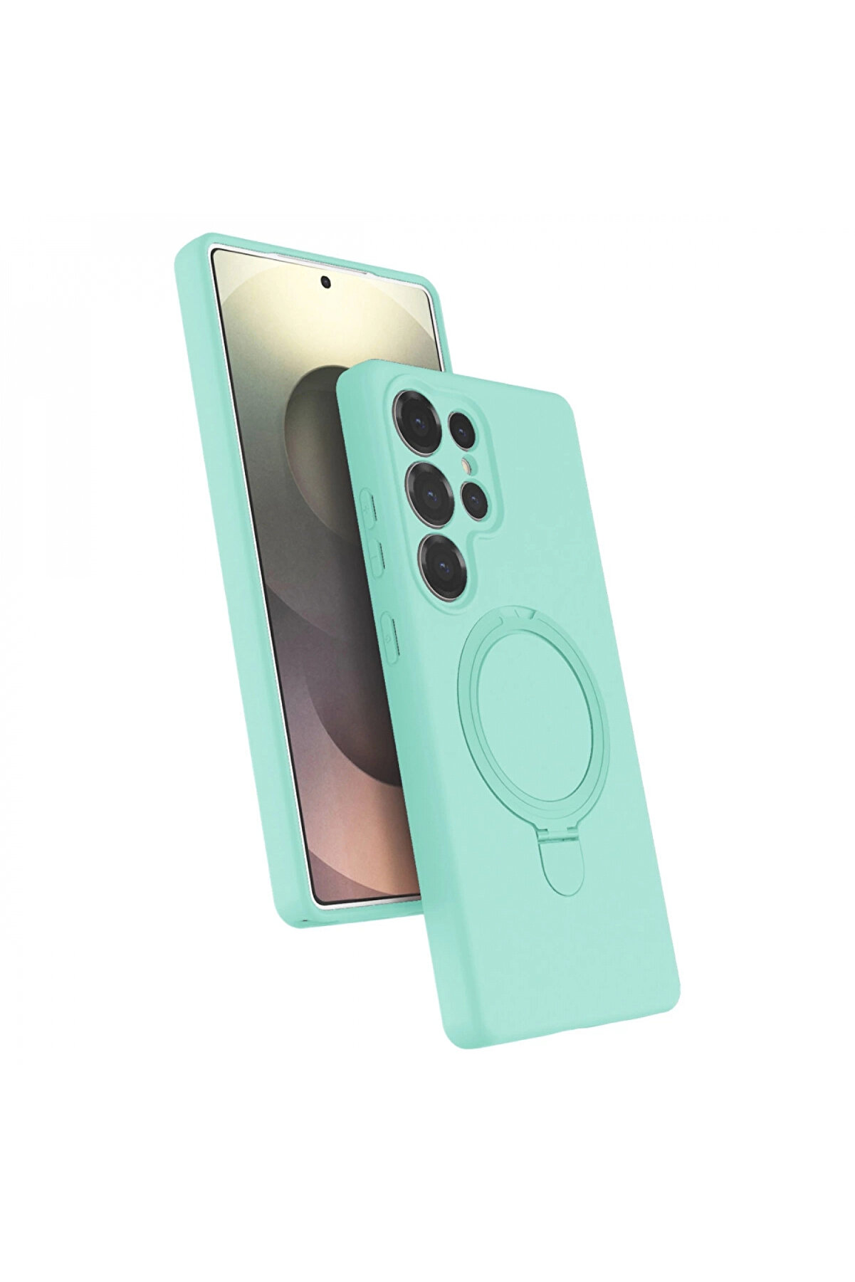 Byhodi̇ Samsung Galaxy S23 Ultra Regal Magsafe Standlı Kapak - Su Yeşi̇li̇