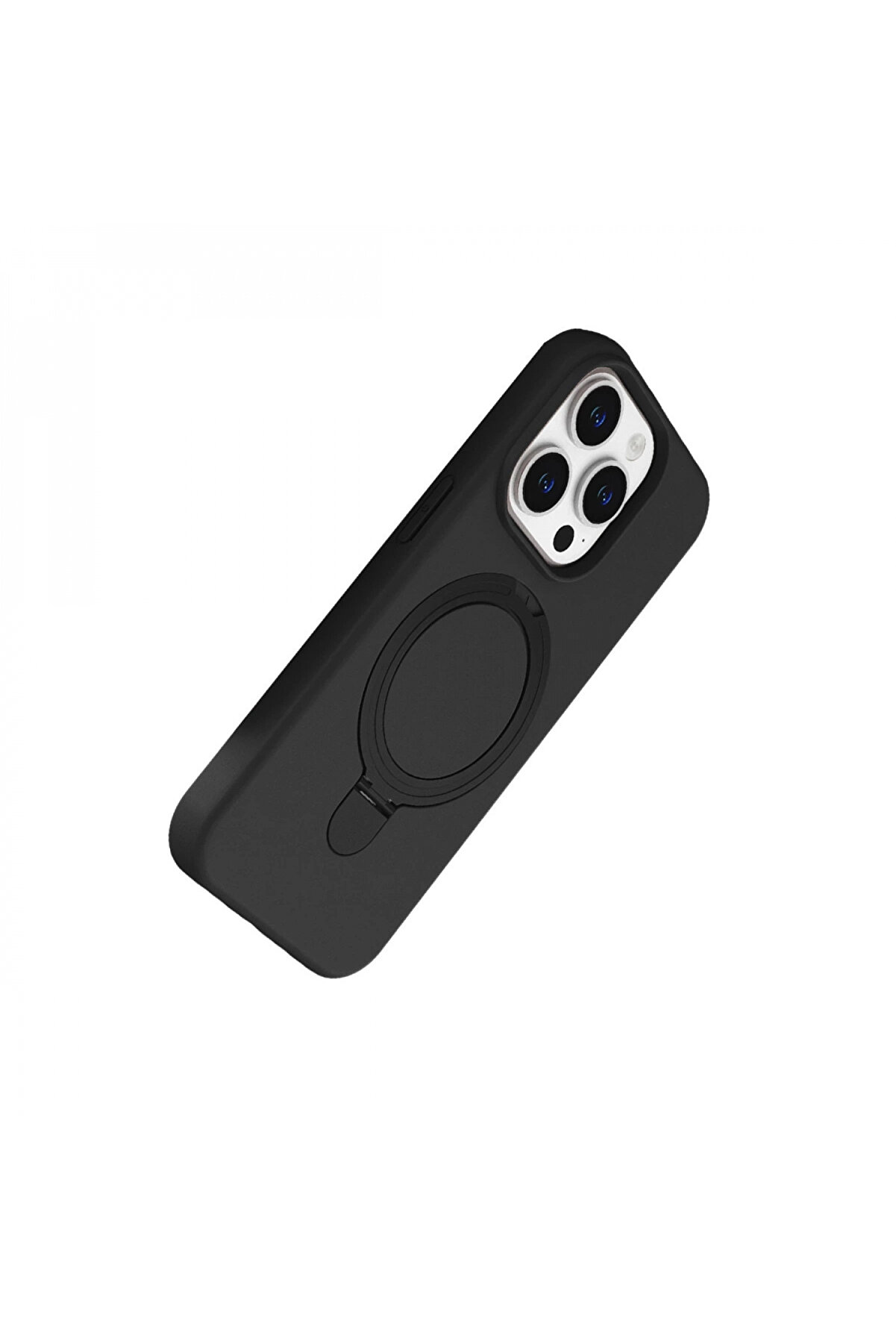 Byhodi̇ Apple İphone 15 Pro Max Regal Magsafe Standlı Kapak - Si̇yah