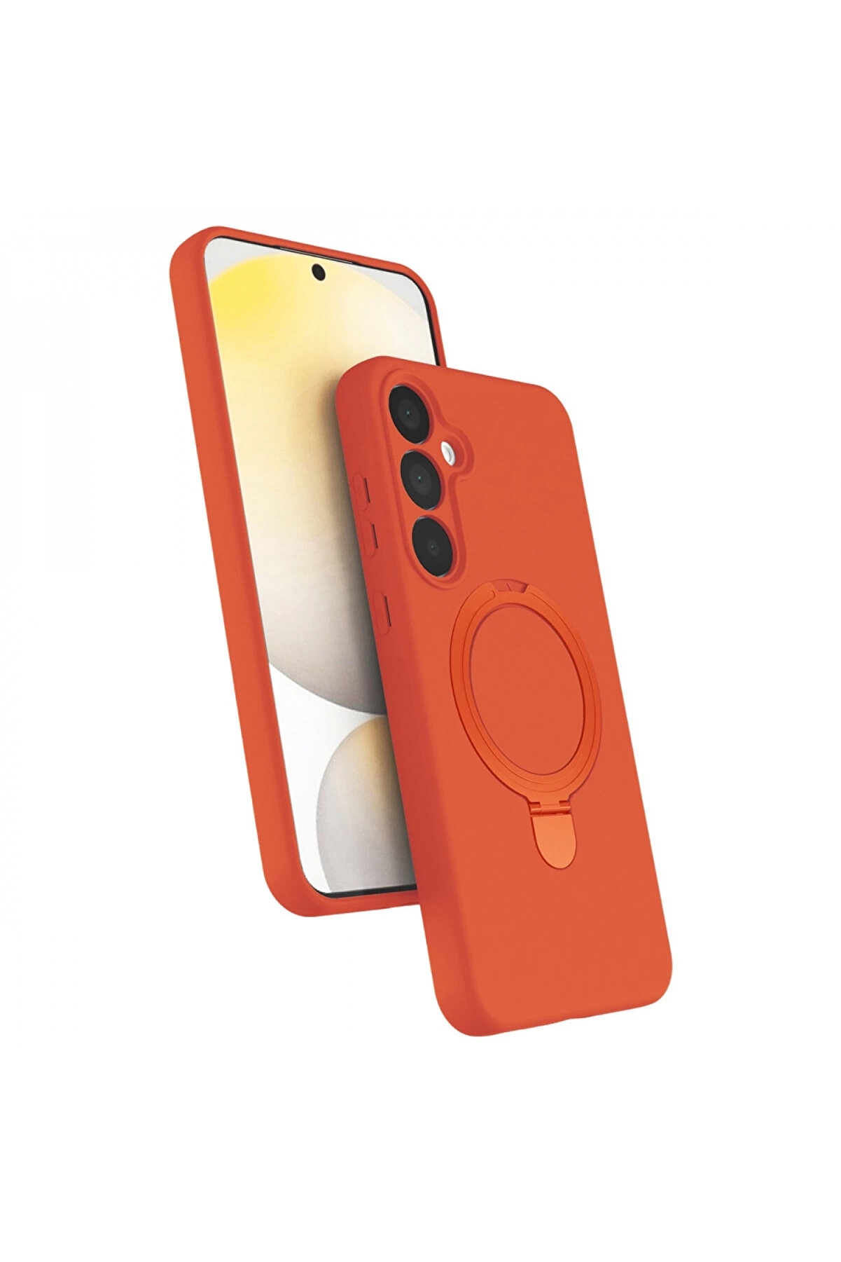 Buti̇k Samsung Galaxy A15 4G Regal Magsafe Standlı Kapak - Turuncu