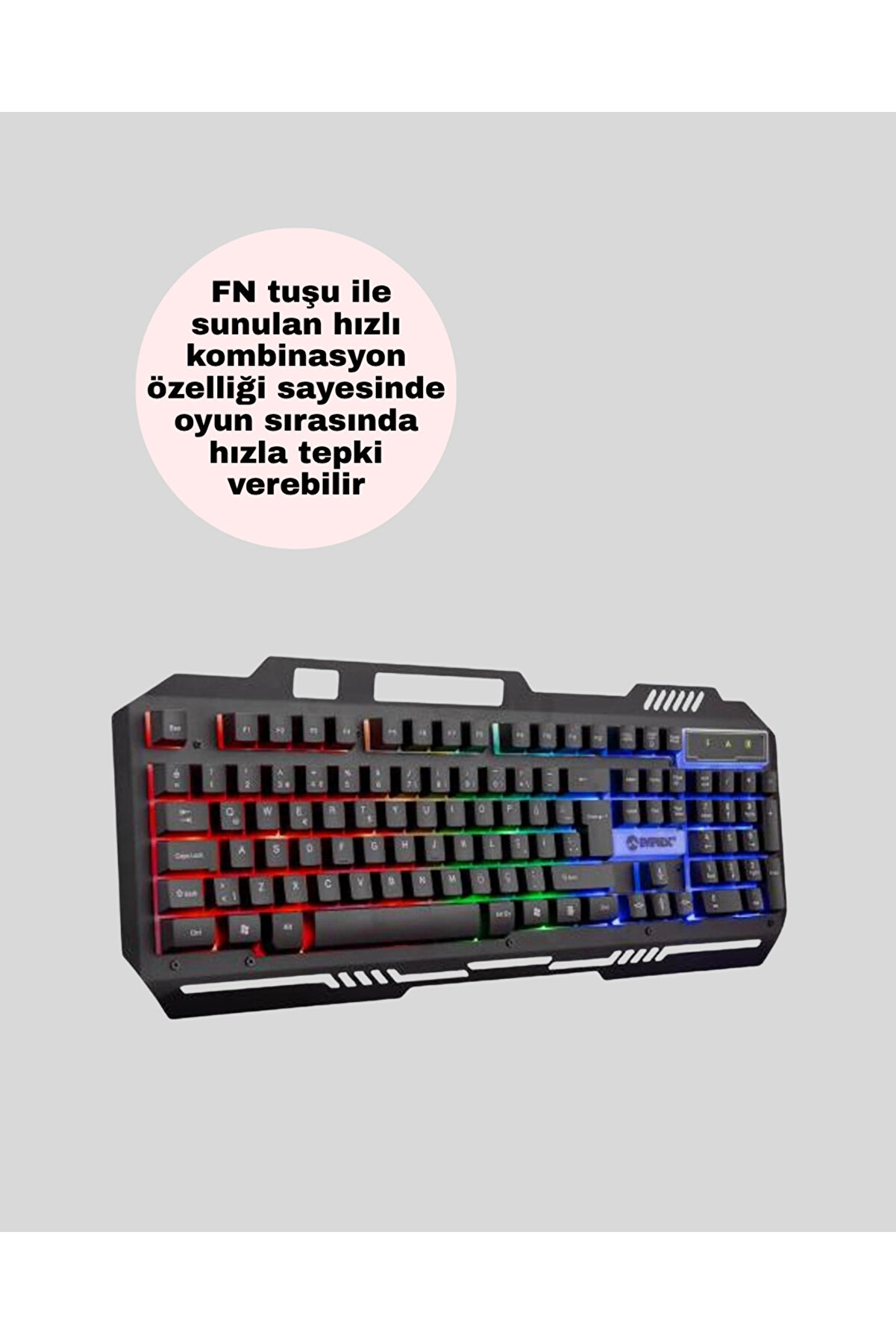 Buti̇k Mekani̇k Led Gami̇ng Klavye Mouse Seti̇ &ndash; Y&uuml;ksek Tepki̇ Ve Ergonomi̇