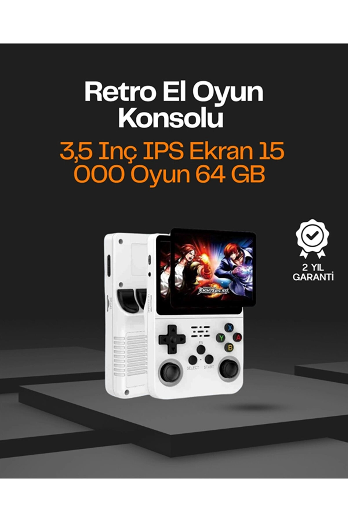 Go İthalat R36S Taşınabi̇li̇r Retro Oyun Konsolu &ndash; 15.000 Oyun 64 Gb Depolama Ips Ekran