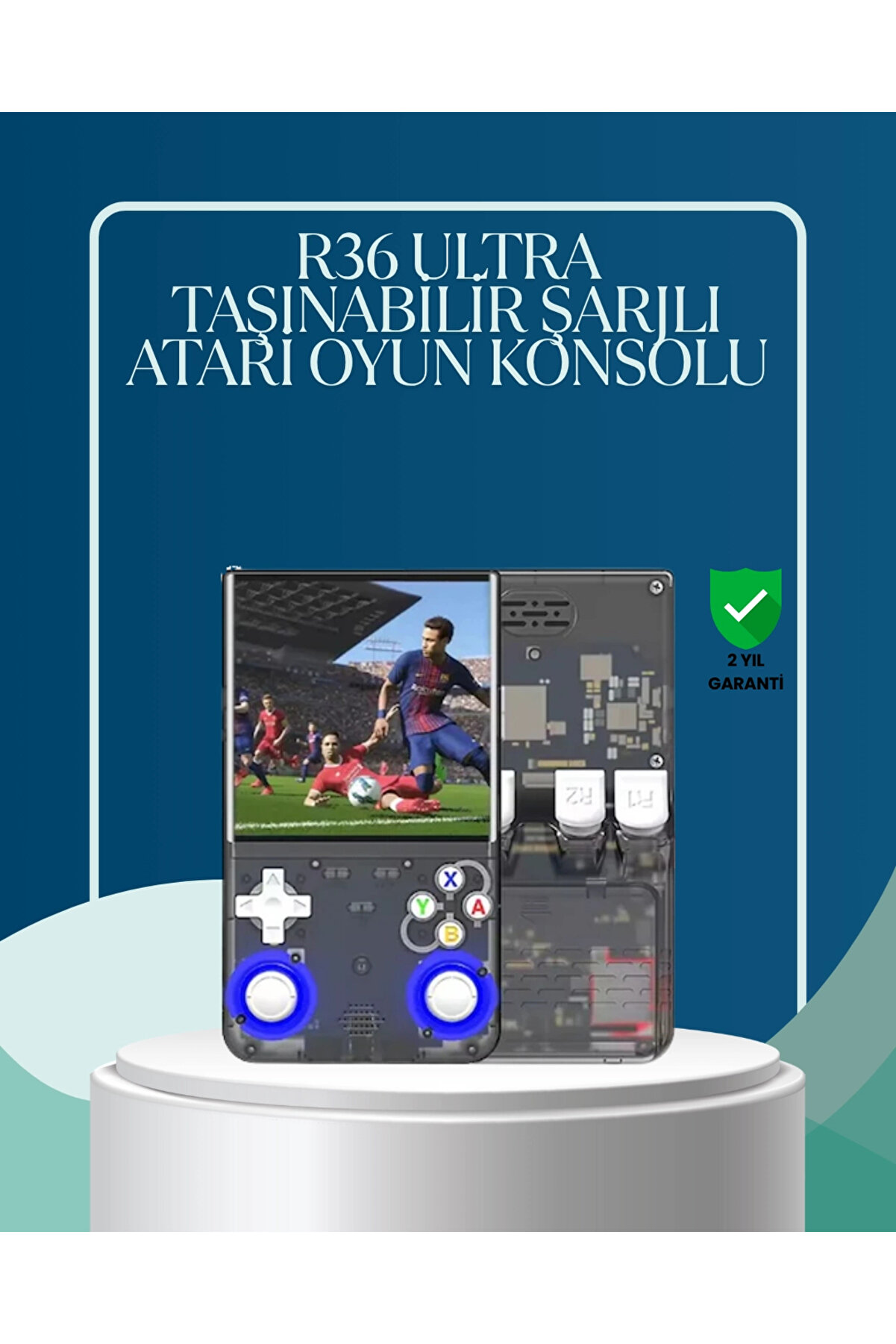 Selfbuysell R36 Ultra &Ccedil;i̇ft Joysti̇ckli̇ Retro Oyun Konsolu 2500Mah Bataryalı