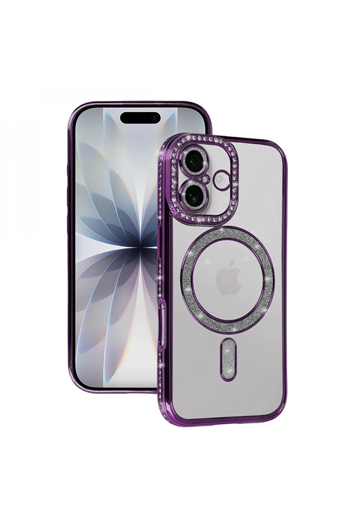 Byhodi̇ Apple İphone 17 Joke Si̇mli̇ Magneti̇csafe Kılıf - Deri̇n Mor