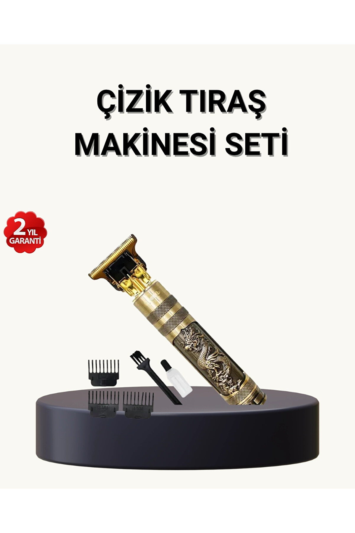 Buti̇k Profesyonel &Ccedil;i̇zi̇k Tıraş Maki̇nesi̇ &ndash; T &Ccedil;eli̇k Bı&ccedil;aklı 120 Daki̇ka Şarjlı Kullanım 3 Başlıklı