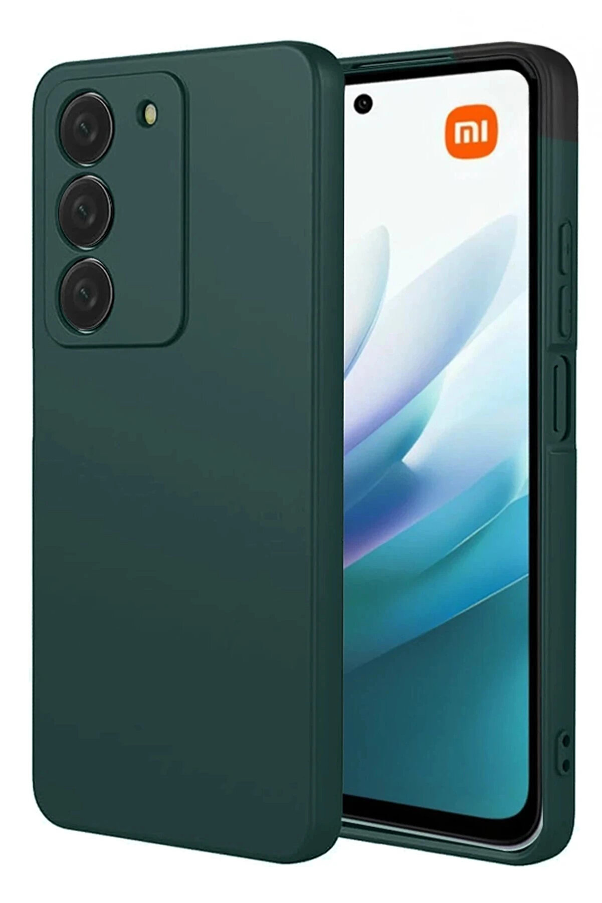 Buti̇k Xi̇aomi̇ Redmi̇ 15 4G Fi̇rst Si̇li̇kon - Koyu Yeşi̇l-(5796)