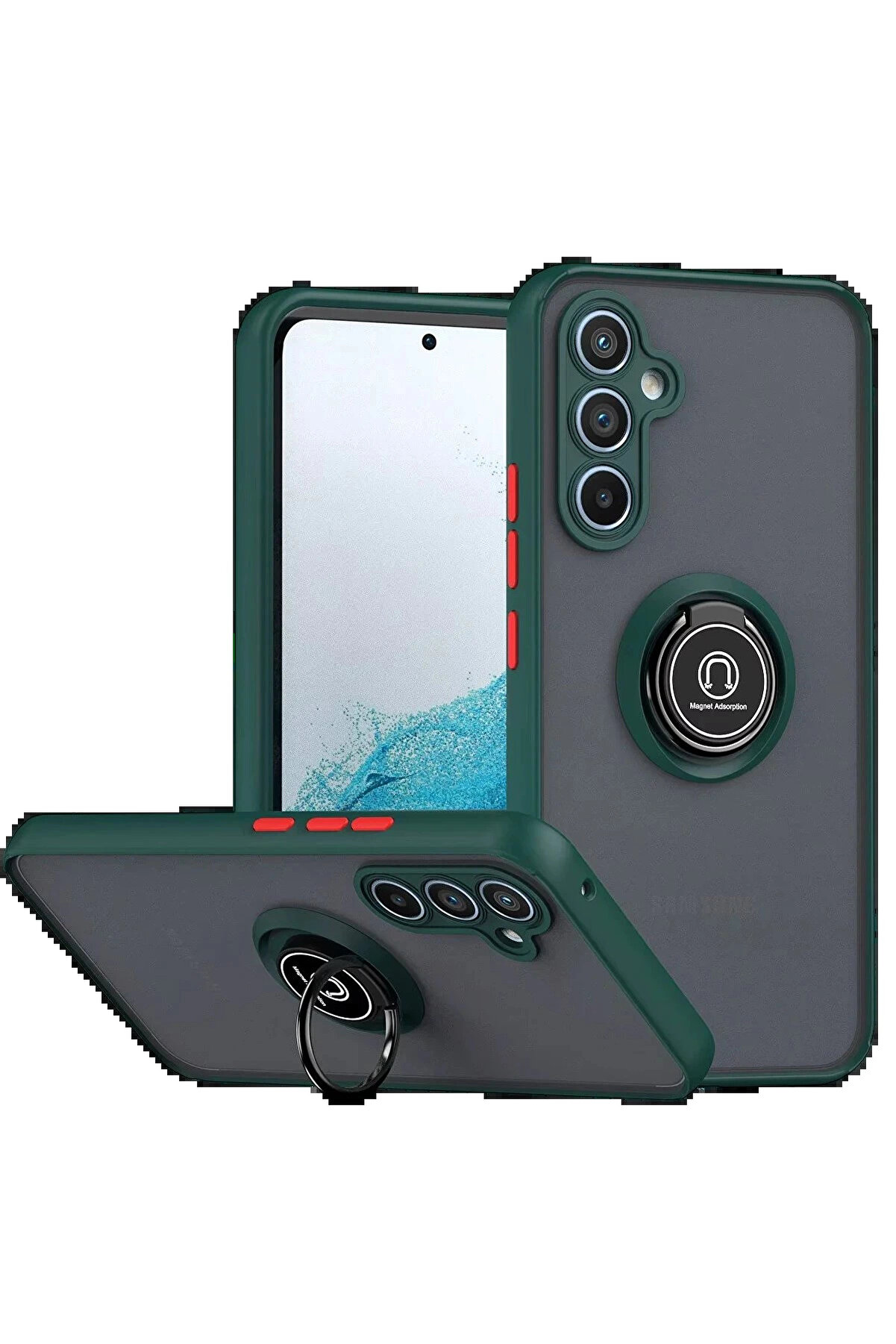 Buti̇k Samsung Galaxy S25 Fe Montreal Y&uuml;z&uuml;kl&uuml; Si̇li̇kon Kapak - Yeşi̇l-(5796)