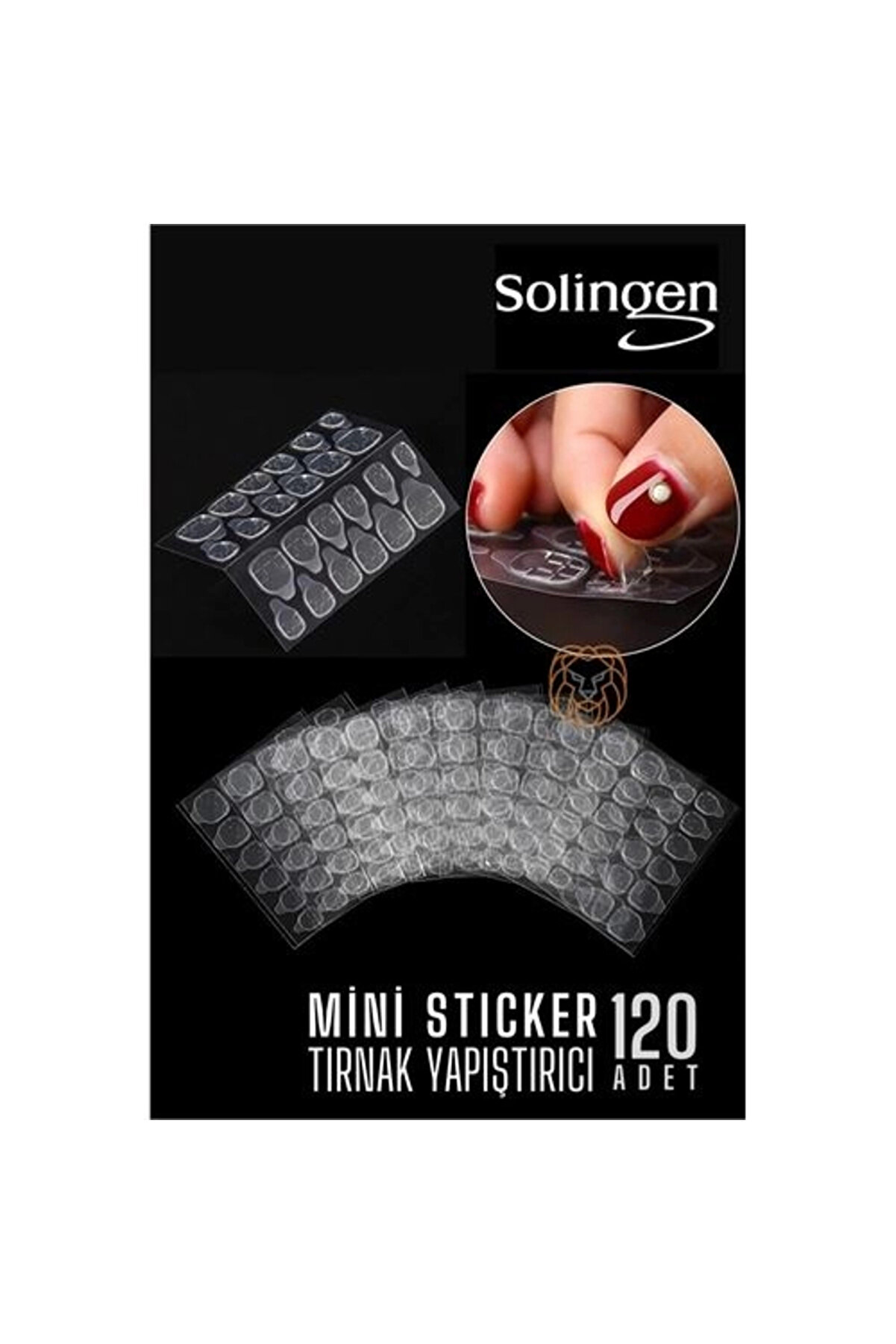 Buti̇k Tırnak Yapıştırıcı Soli̇ngen Mi̇ni̇ Sti̇cker 120 Adet