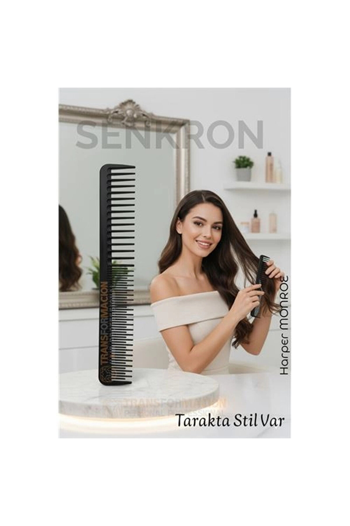 Mkr Karbon Plasti̇k Sa&ccedil; Kesi̇m Tarağı &ndash; 17.2 Cm Kuaf&ouml;r Ve Ki̇şi̇sel Kullanıma Uygun