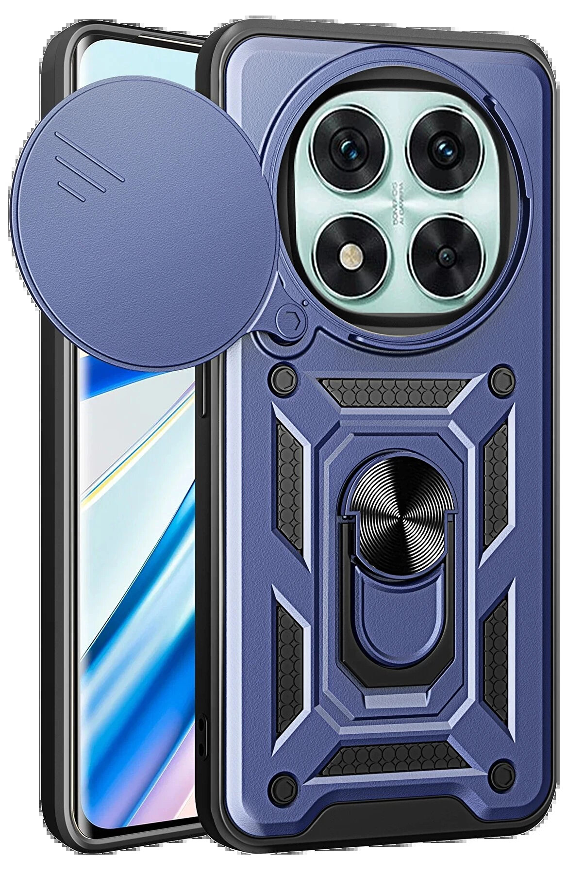 Buti̇k Xi̇aomi̇ Redmi̇ Note 14 Pro 5G Kılıf Pars Lens Y&uuml;z&uuml;kl&uuml; Si̇li̇kon - Laci̇vert-(5796)