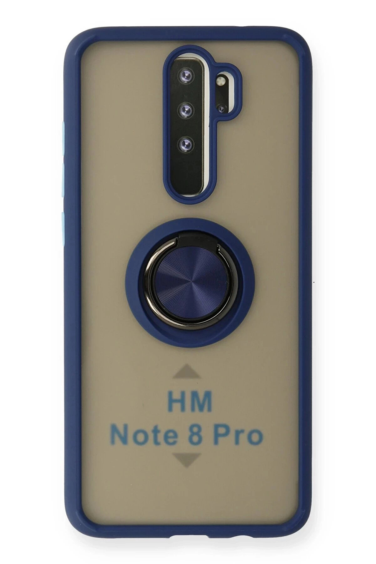 Buti̇k Xi̇aomi̇ Redmi̇ Note 8 Pro Kılıf Montreal Y&uuml;z&uuml;kl&uuml; Si̇li̇kon Kapak - Laci̇vert-(5796)