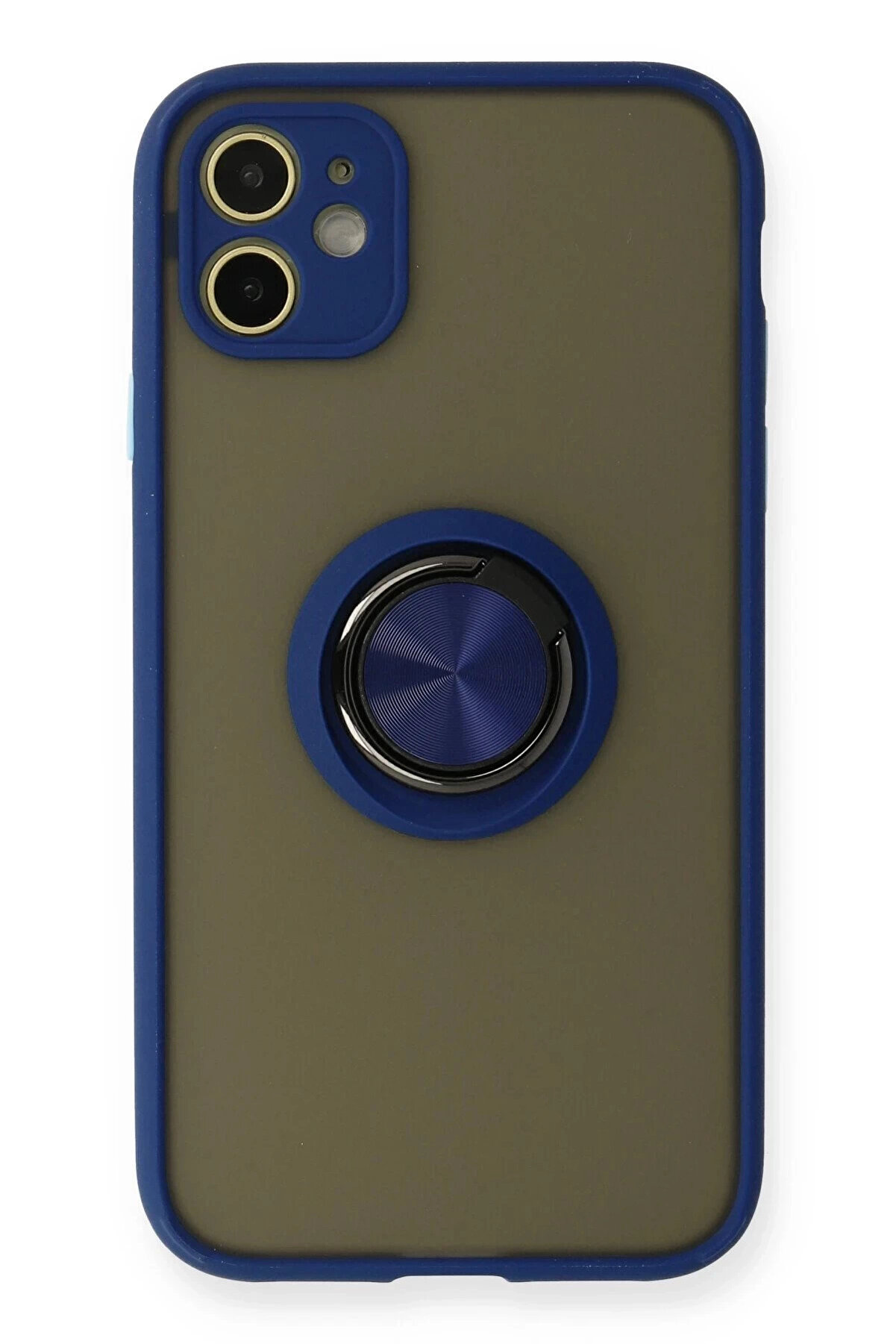 Buti̇k İphone 11 Kılıf Montreal Y&uuml;z&uuml;kl&uuml; Si̇li̇kon Kapak - Laci̇vert-(5796)