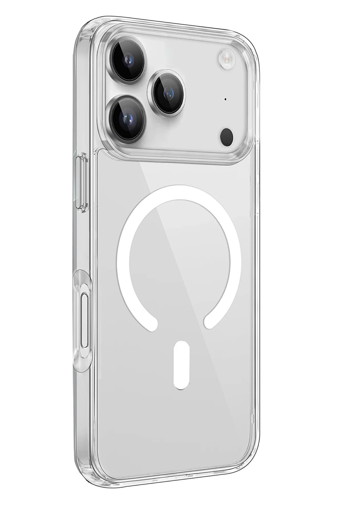 Buti̇k İphone 17 Pro Max Kılıf Pc Real Magsafe Kapak - Şeffaf-(5796)