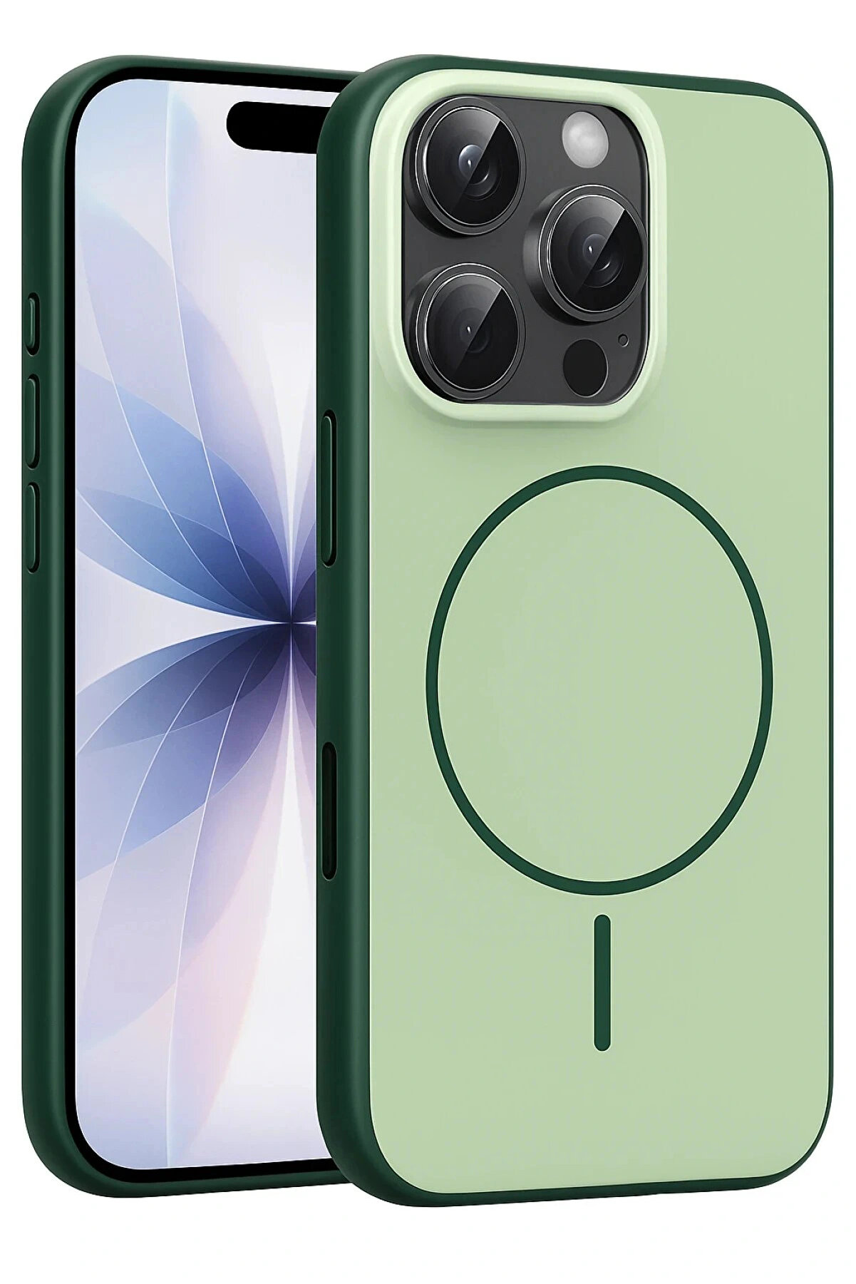 Buti̇k Apple İphone 16 Pro Max Neva Magsafe Kapak - Koyu Yeşi̇l-(5796)