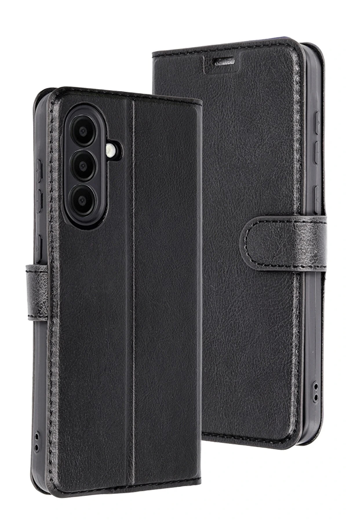 Buti̇k Samsung Galaxy A56 Kılıf Trend S Plus Kapaklı Kılıf - Si̇yah-(5796)