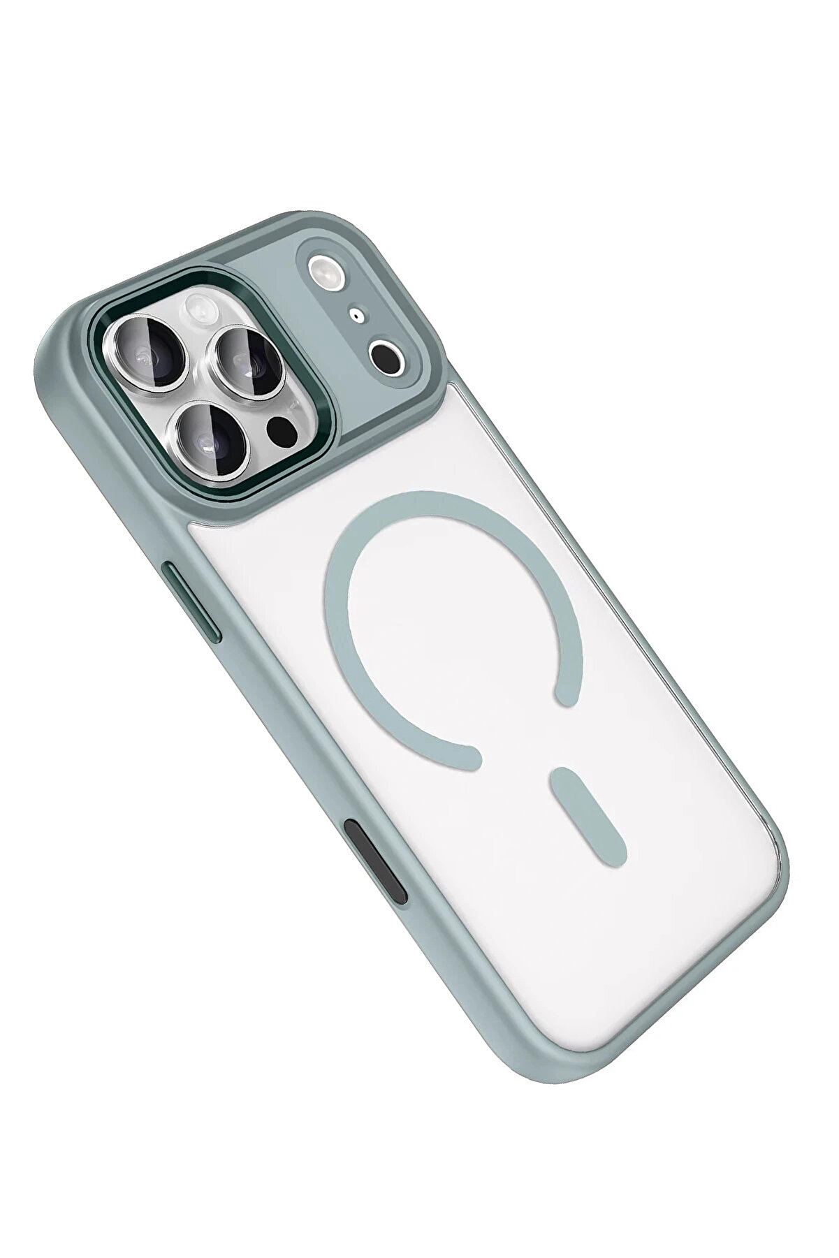 Buti̇k Apple İphone 17 Pro Terea Magsafe Kapak - Gri̇-(5796)