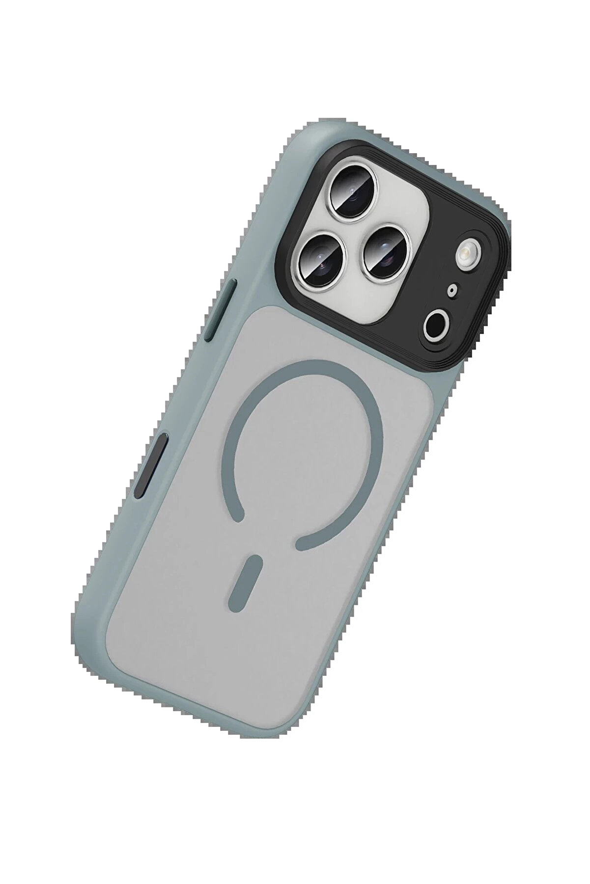 Buti̇k Apple İphone 17 Pro Max Megane Magsafe Kapak - Ti̇tan Gri̇-(5796)