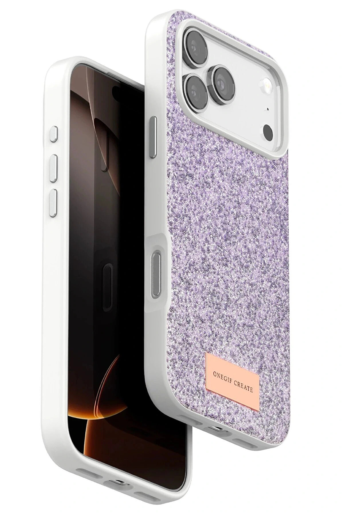 Buti̇k Apple İphone 17 Pro Bri̇ght Si̇mli̇ Kapak - Li̇la-(5796)