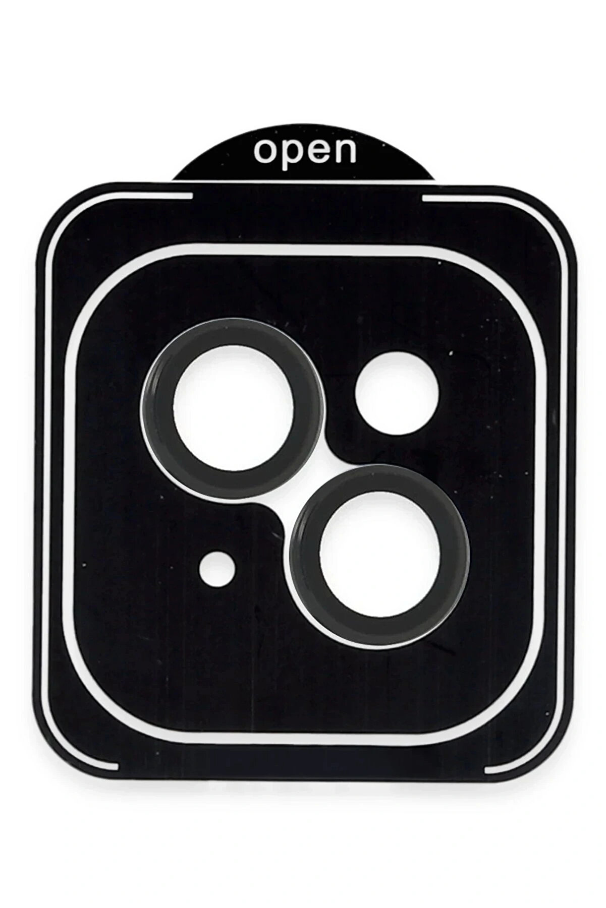 Buti̇k Apple İphone 13 Pvd Metal Kamera Lens - Si̇yah-(5796)