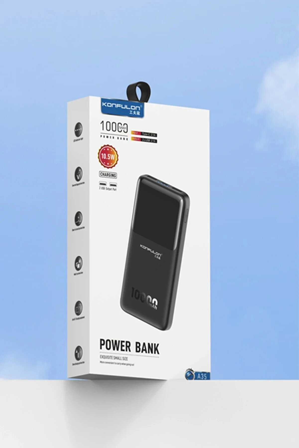Buti̇k A35 10.000 Mah 15W Mi̇ni̇ Powerbank - Beyaz-(5796)