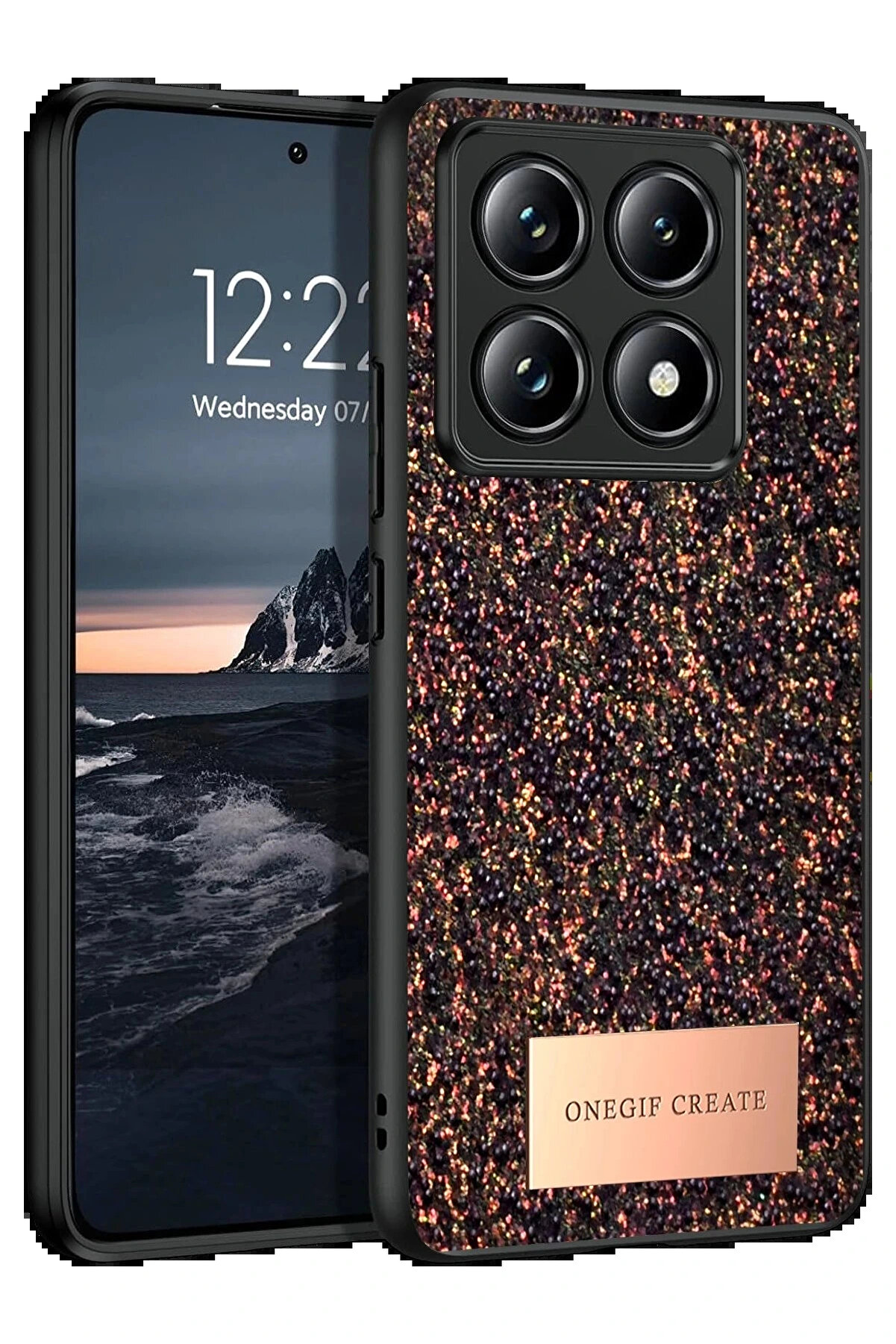 Buti̇k Xi̇aomi̇ Mi̇ 14T Pro Bri̇ght Si̇mli̇ Kapak - Deri̇n Mor-(5796)