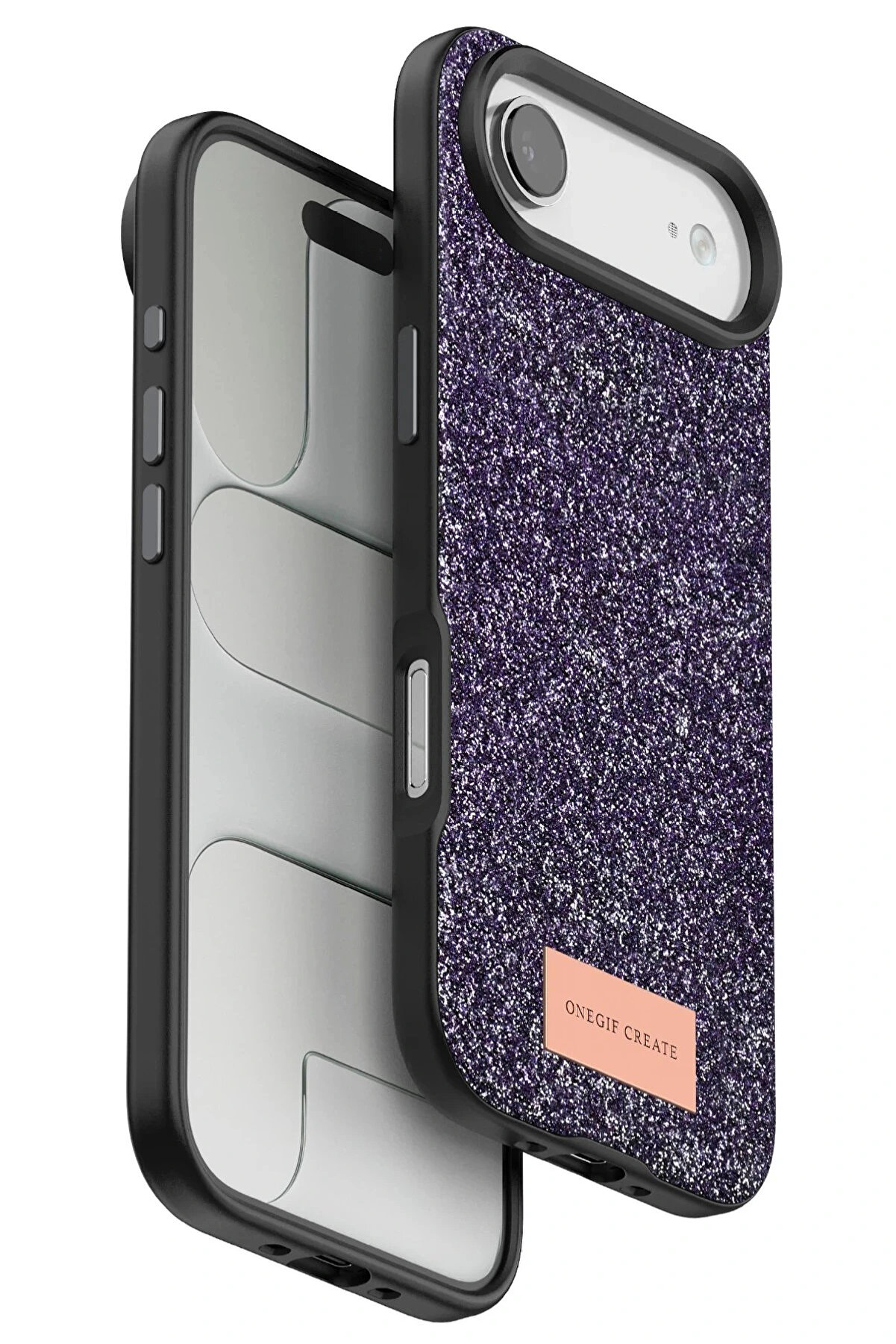 Buti̇k Apple İphone 17 Ai̇r Bri̇ght Si̇mli̇ Kapak - Deri̇n Mor-(5796)