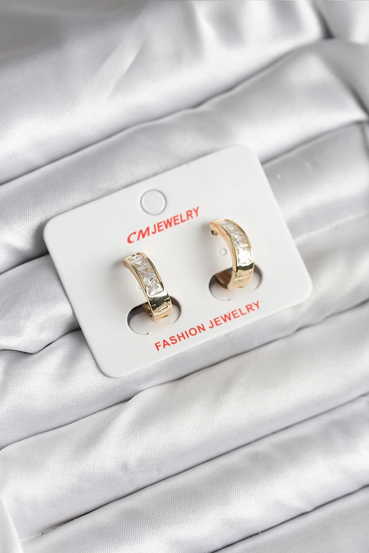 G&ouml;ktr 14K Gold Renk Kaplama Cm Kadın K&uuml;pe