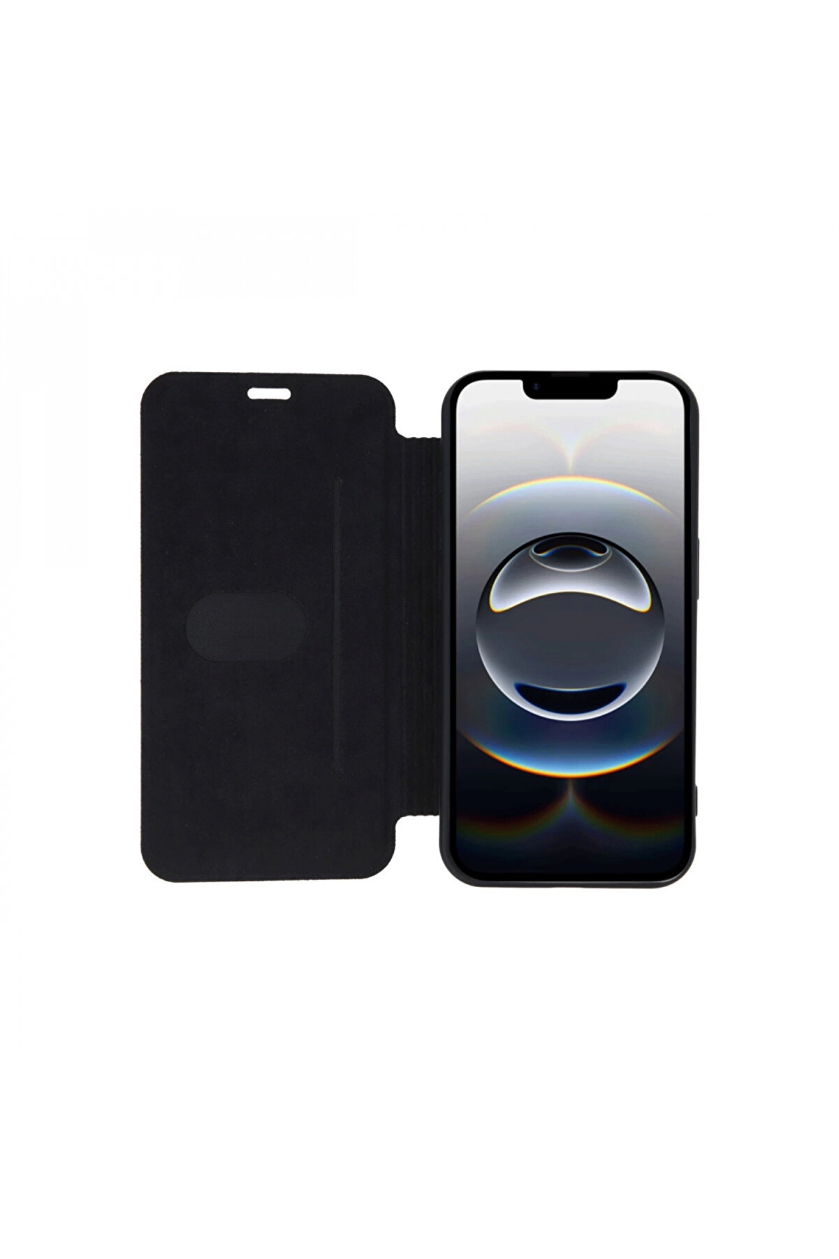 Byhodi̇ İphone 16E Kılıf Fli̇p Cover - Si̇yah