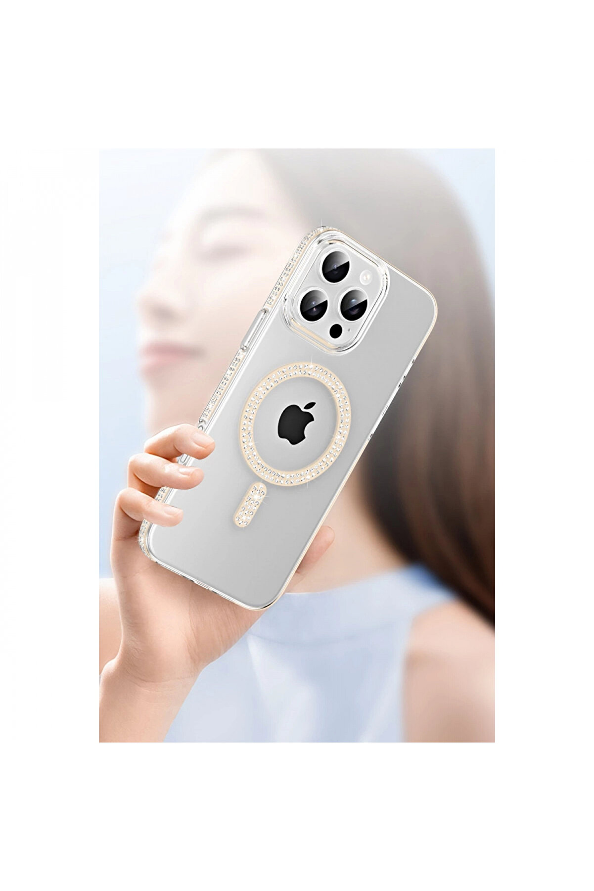 Byhodi̇ Joko Apple İphone 14 Move Taşlı Magsafe Kapak - Pembe