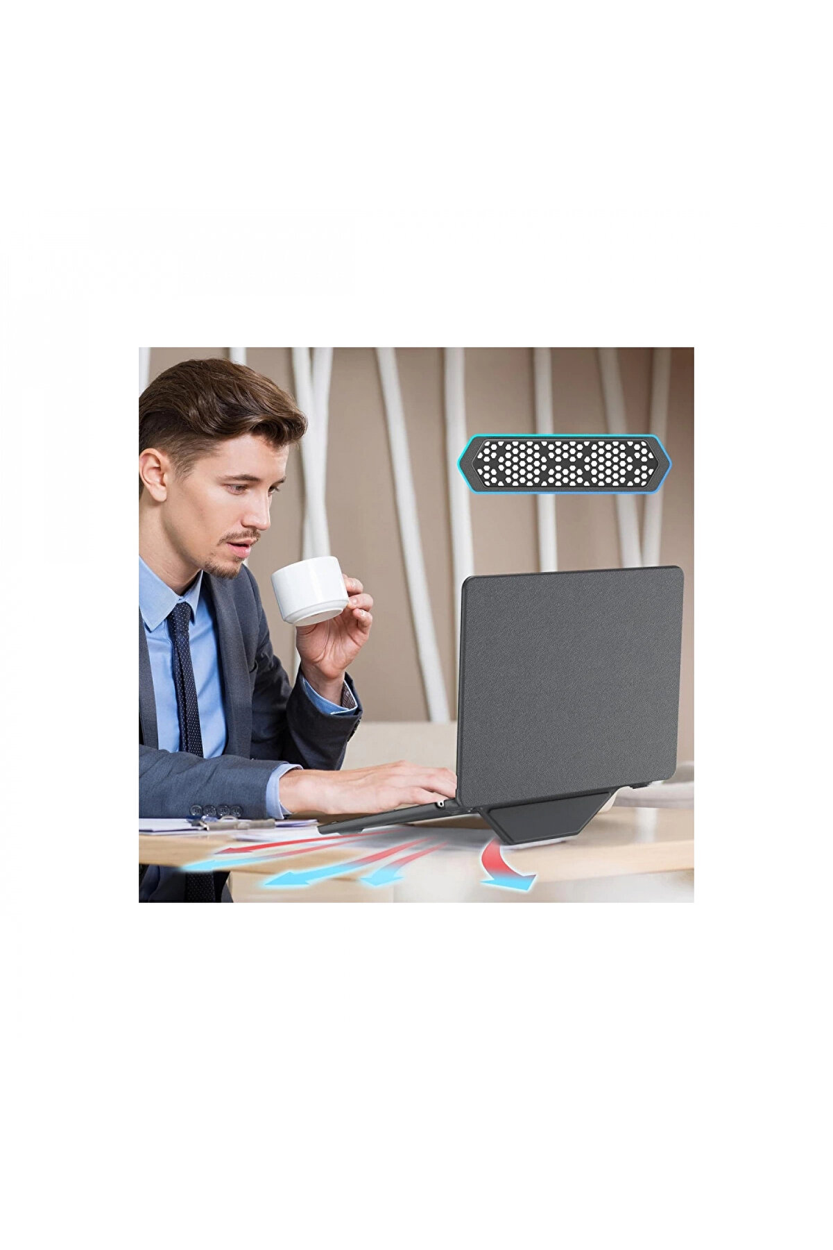 Eco Port Macbook Ai̇r 15 2024 Macbook Deri̇ Kapak - Gri̇