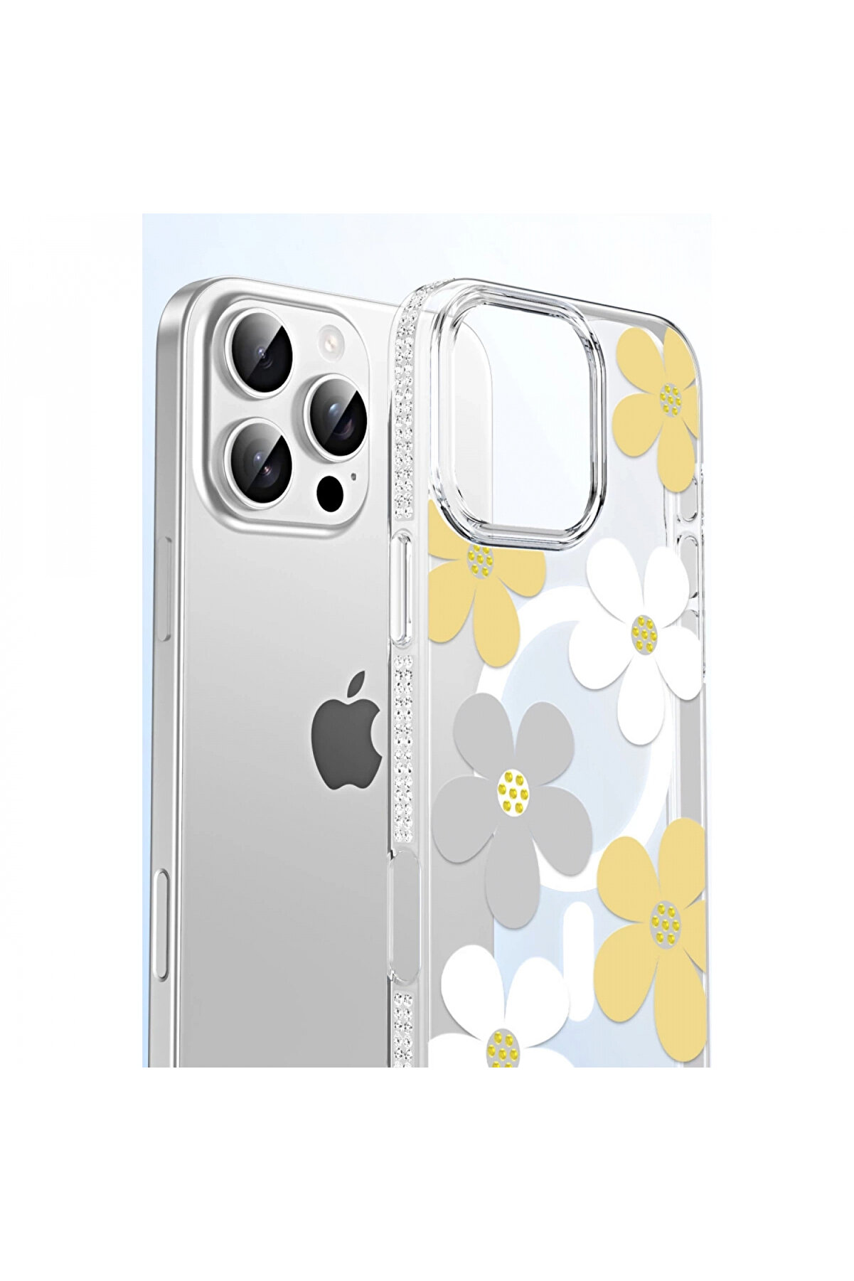Buti̇k Joko Apple İphone 14 Floral Magsafe Kapak - Sarı