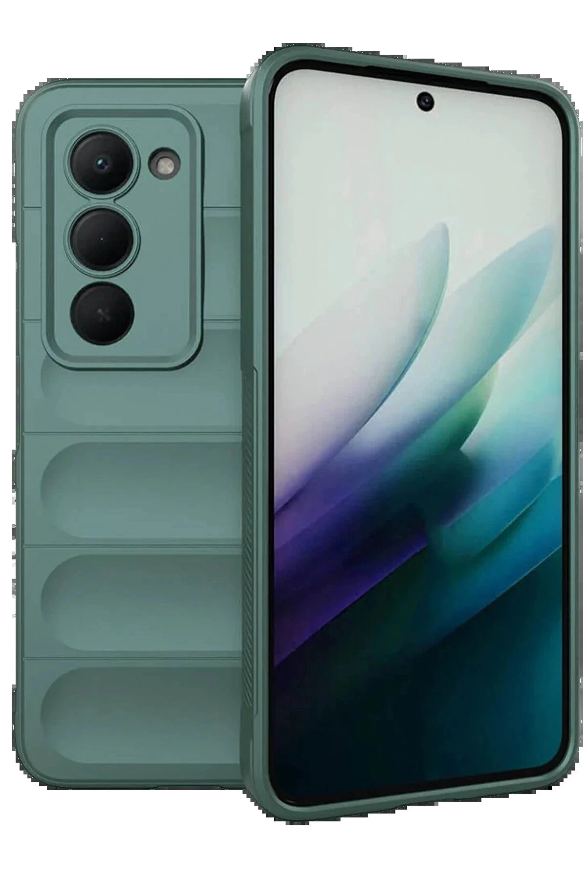 Buti̇k Xi̇aomi̇ Redmi̇ 15 4G Opti̇mum Si̇li̇kon - Koyu Yeşi̇l-(5796)