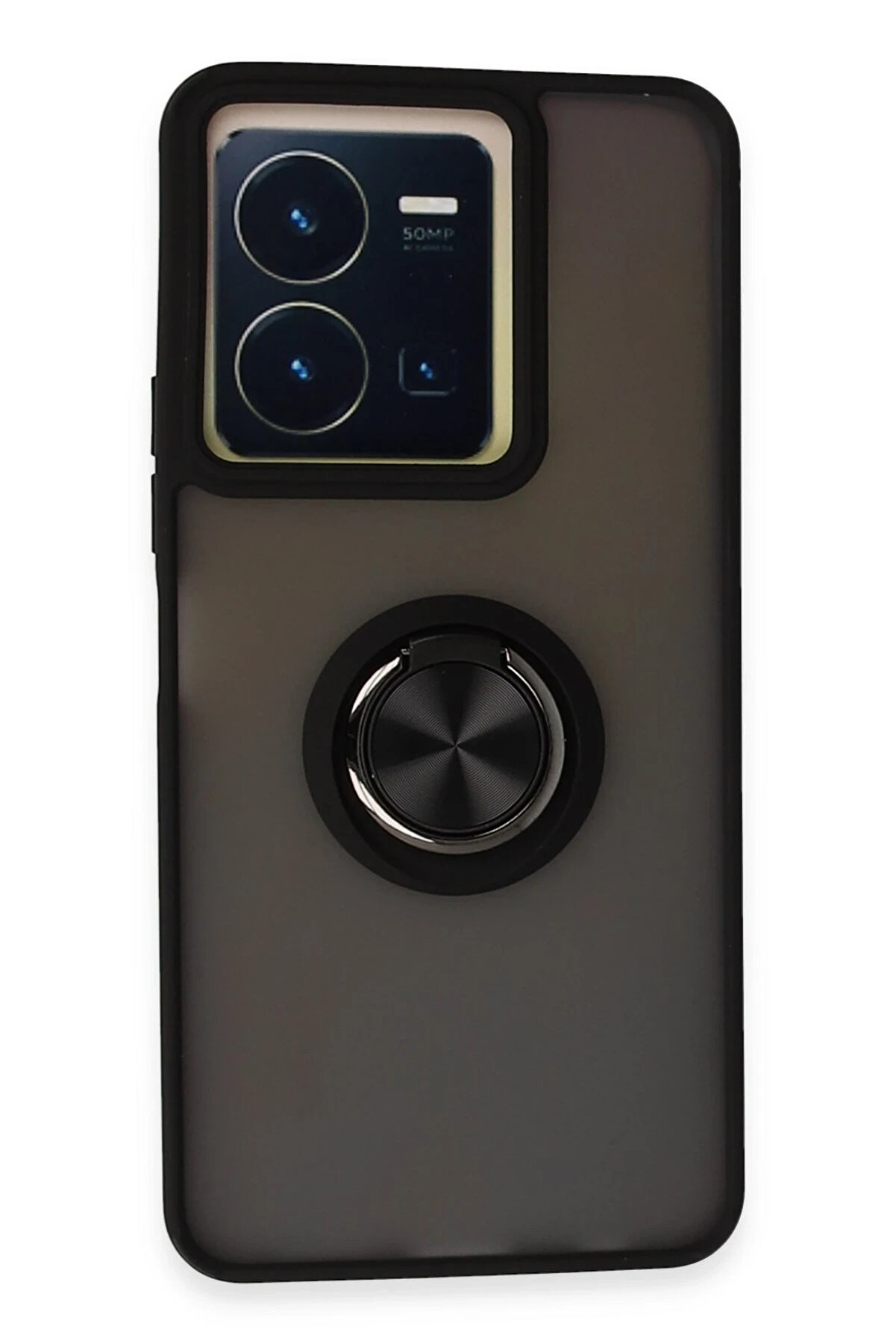 Li̇tae Harmonyaura Vi̇vo Y36 Kılıf Montreal Y&uuml;z&uuml;kl&uuml; Si̇li̇kon Kapak - Si̇yah