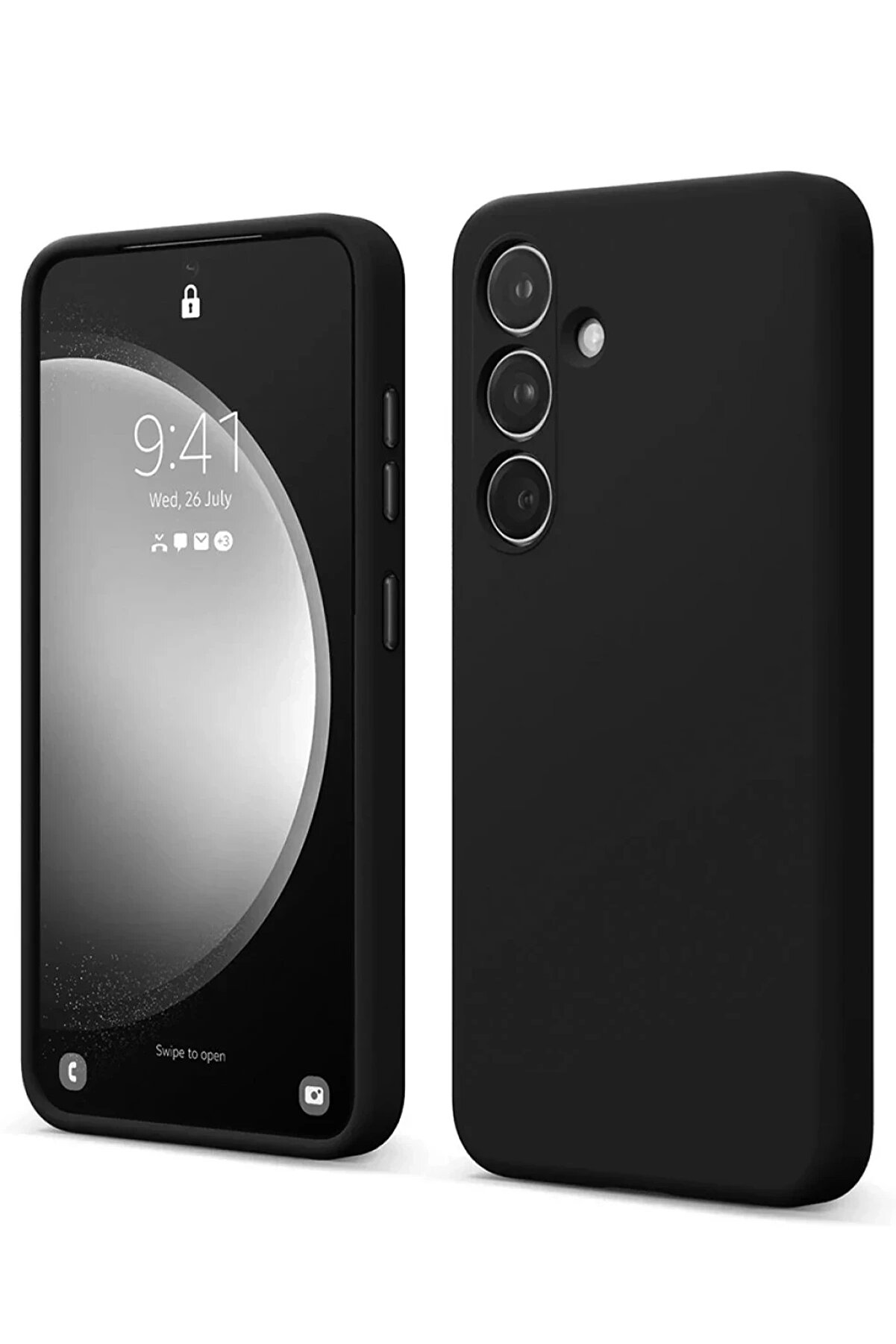 Buti̇k Harmonyaura Samsung Galaxy S24 Fe Kılıf Fi̇rst Si̇li̇kon - Si̇yah