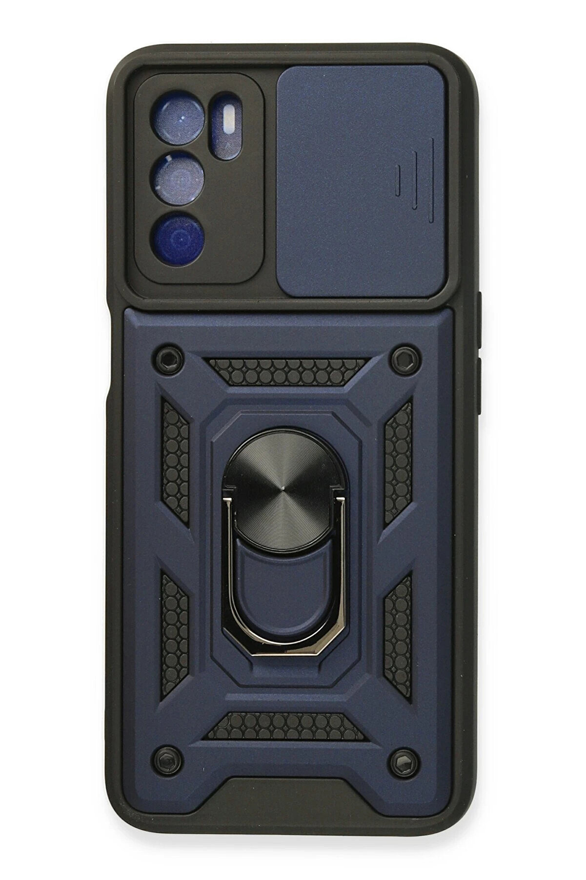 Buti̇k Harmonyaura Oppo A16 Kılıf Pars Lens Y&uuml;z&uuml;kl&uuml; Si̇li̇kon - Laci̇vert