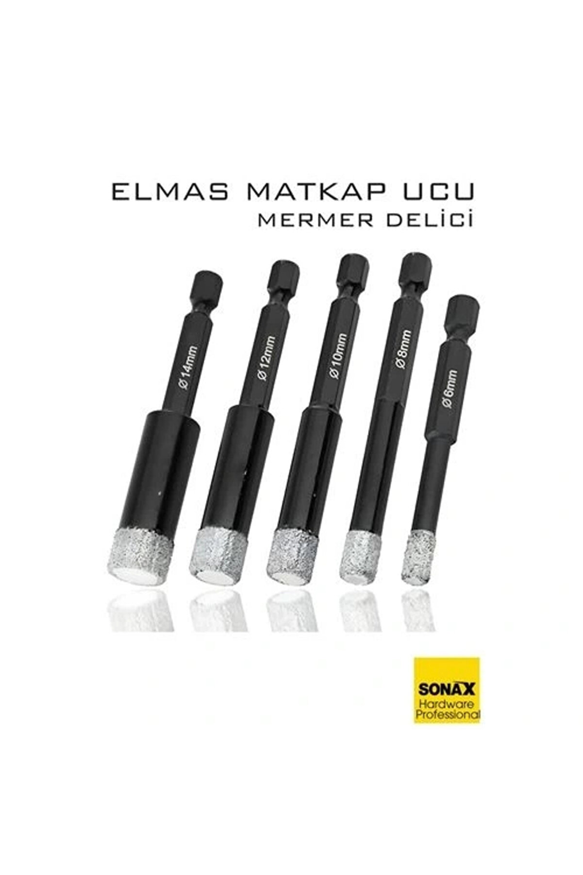 Ceylan Adam Mermer Delme Elmas Matkap Ucu - 5 Li̇ Porselen Karo Serami̇k Taş, Cam, Grani̇t İ&ccedil;i̇n Elmas M